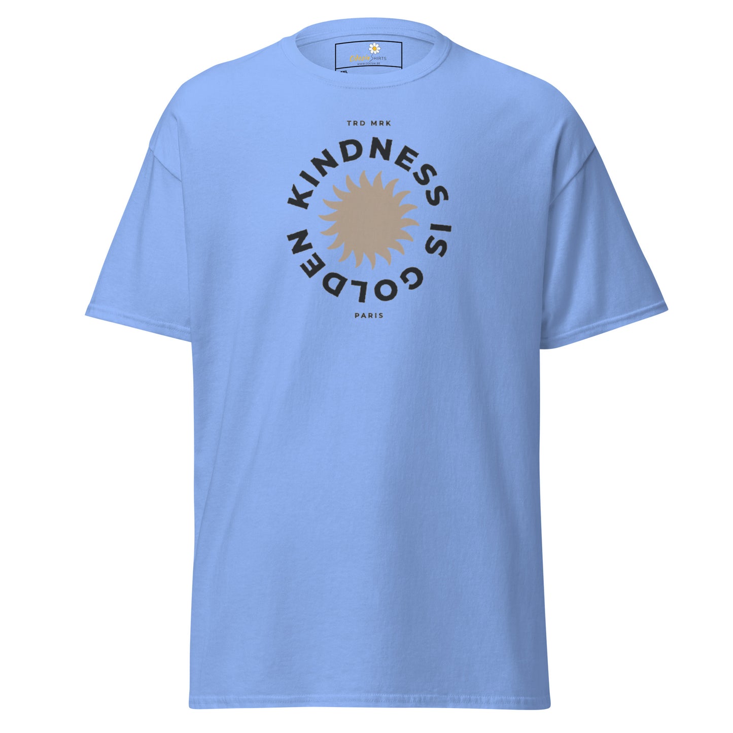 T-shirt classique pour homme - Texte « La gentillesse est d'or » - Grand