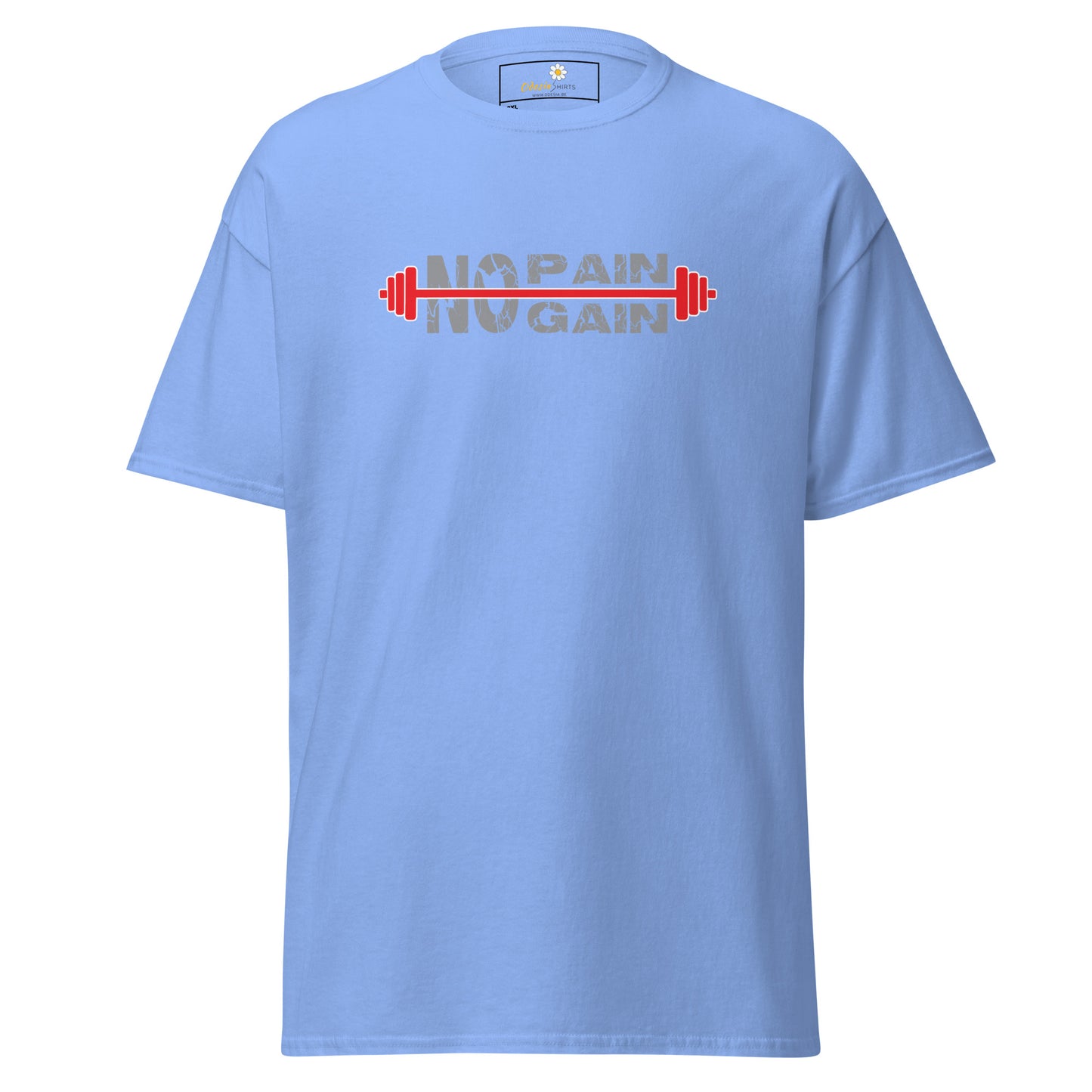 T-shirt classique pour homme - TEXT NO PAIN NO GAIN - GRAND