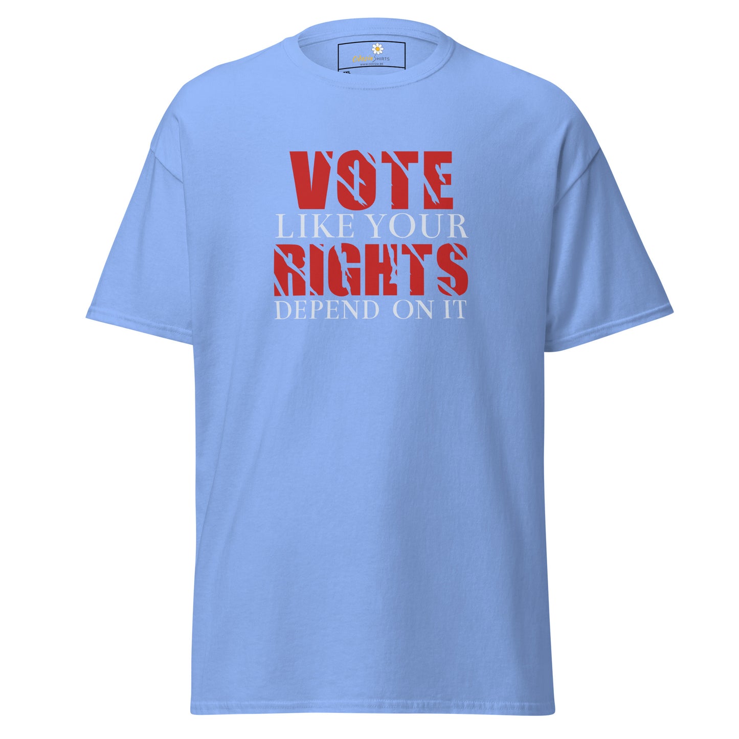 T-shirt classique pour homme - TEXTE VOTE J'AIME BIEN COMPTEZ SUR ELLE - GRAND