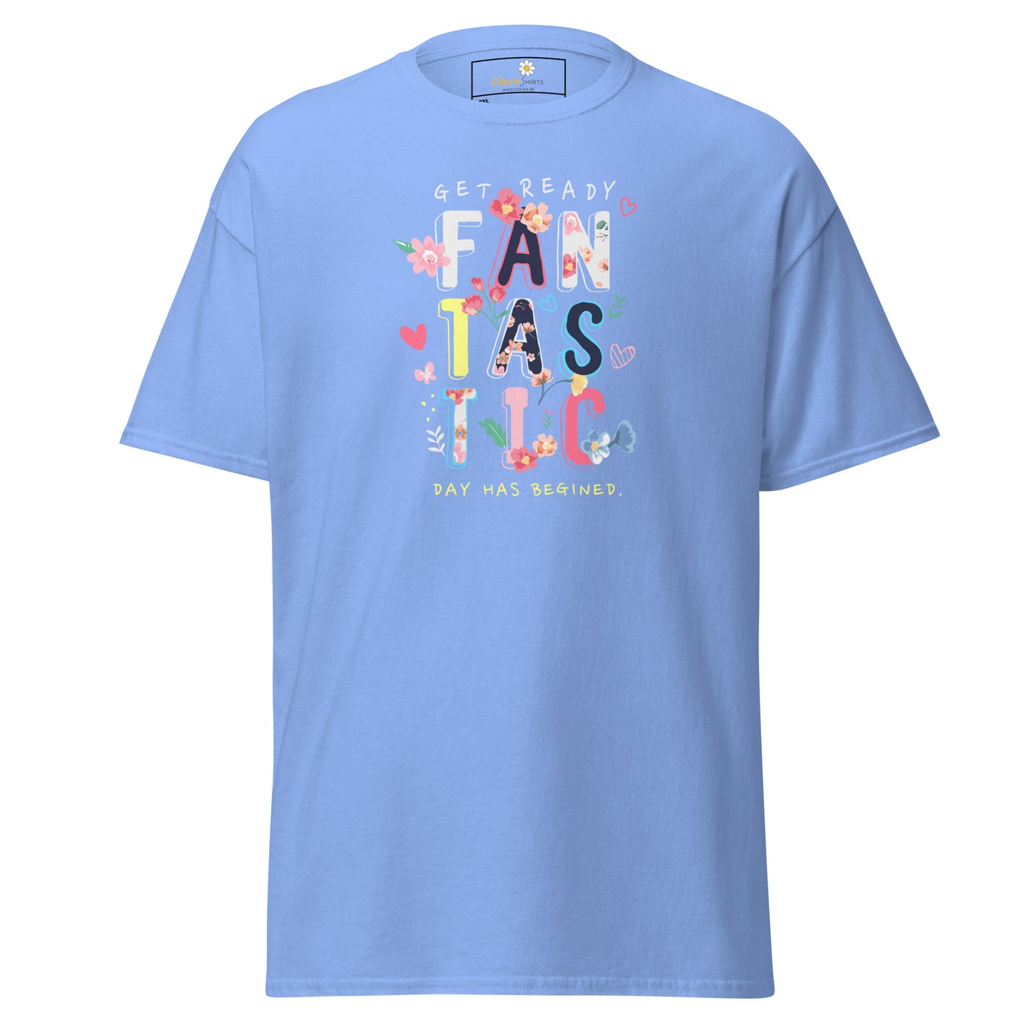 T-shirt classique pour homme - TEXTE UNE JOURNÉE FANTASTIQUE A COMMENCÉ - GRAND