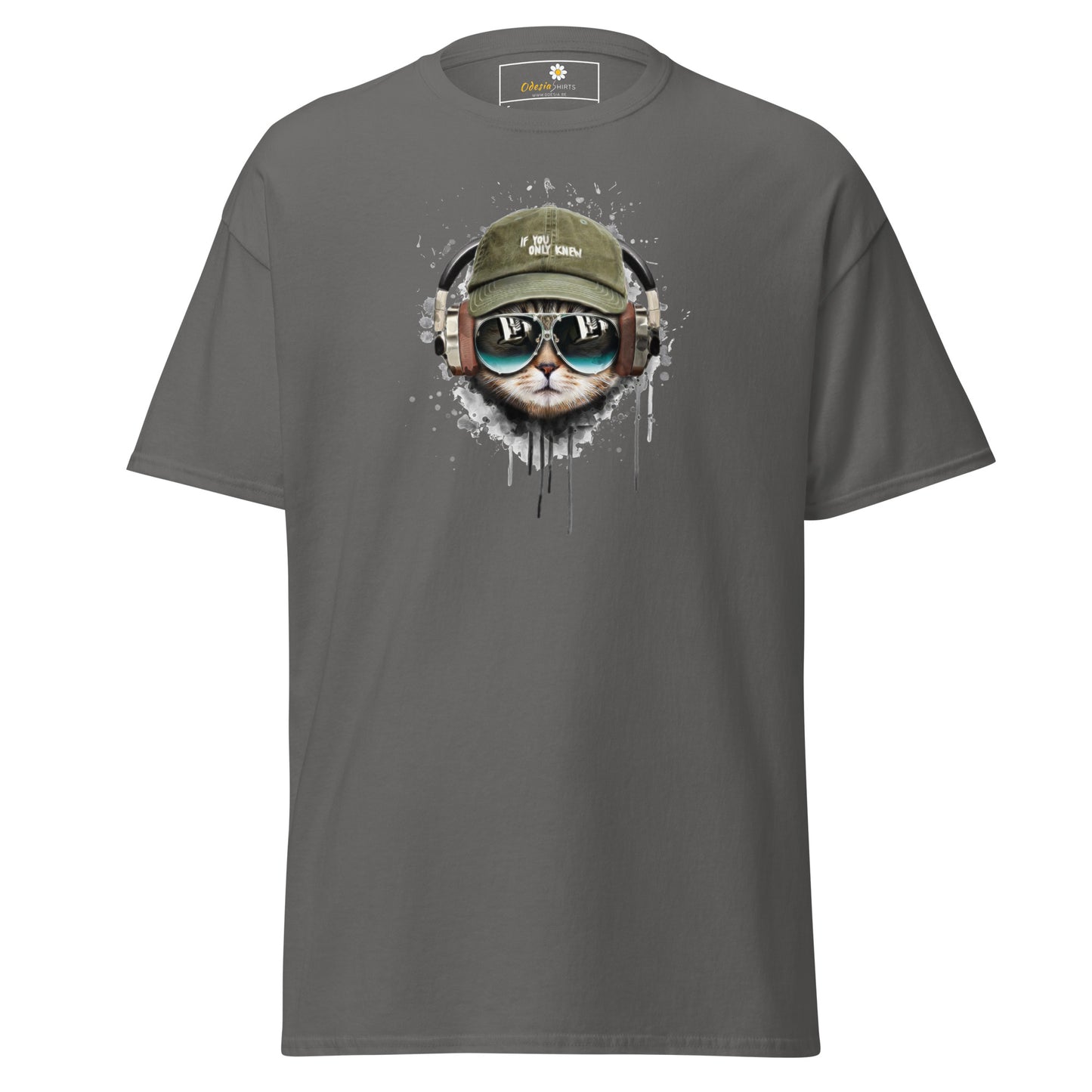 T-shirt classique unisexe - ANIMAUX MUSIQUE CHAT CHAPEAU - RÉGULIER