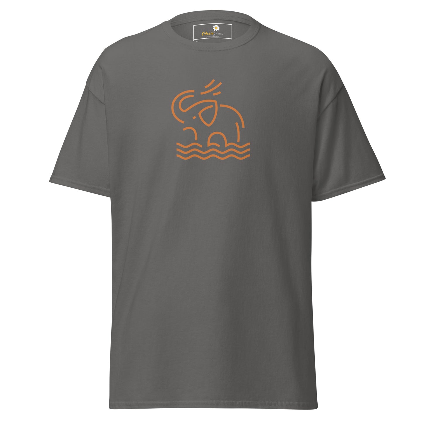 Unisex classic t-shirt - WILD LIFE ELEPHANT ORANGE - REGULAR