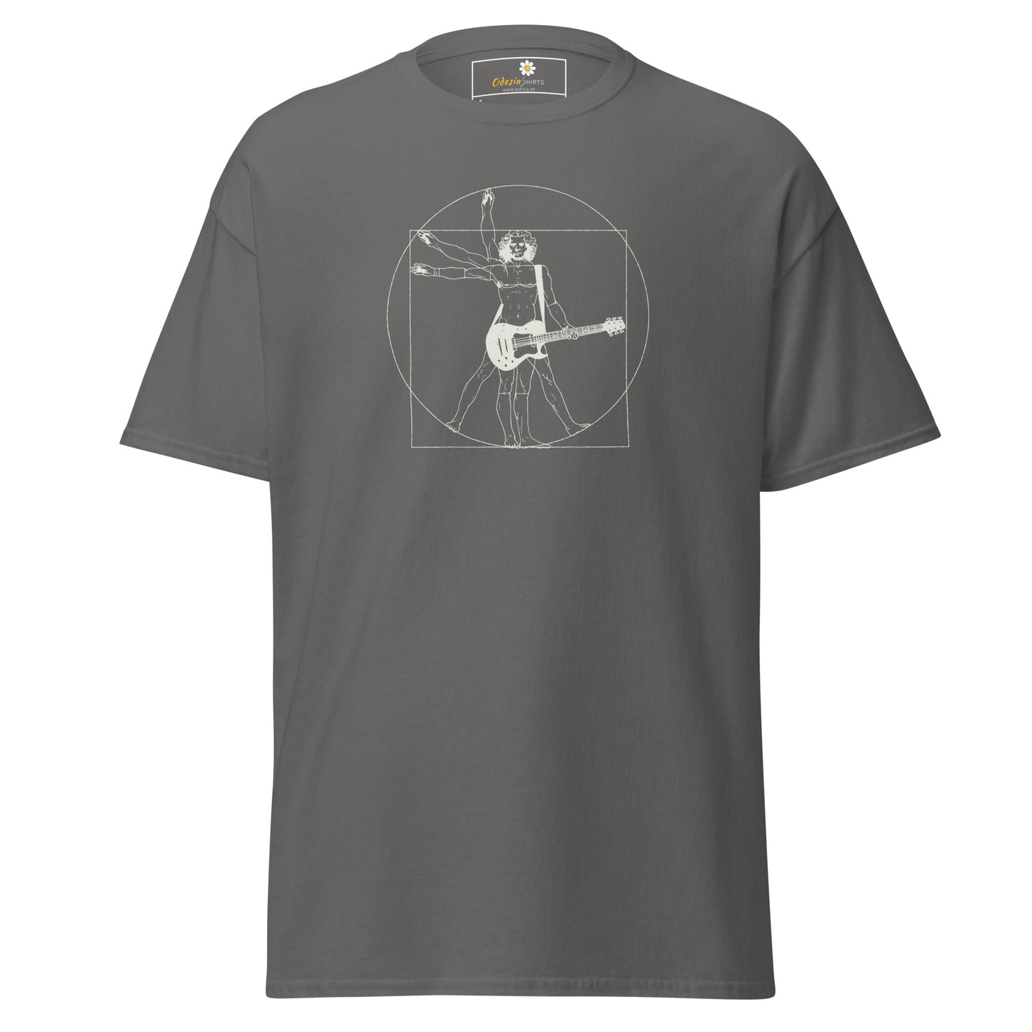 Unisex classic t-shirt - MUSIC LEONARDO DA VINCI GUITAR MAN - REGULAR