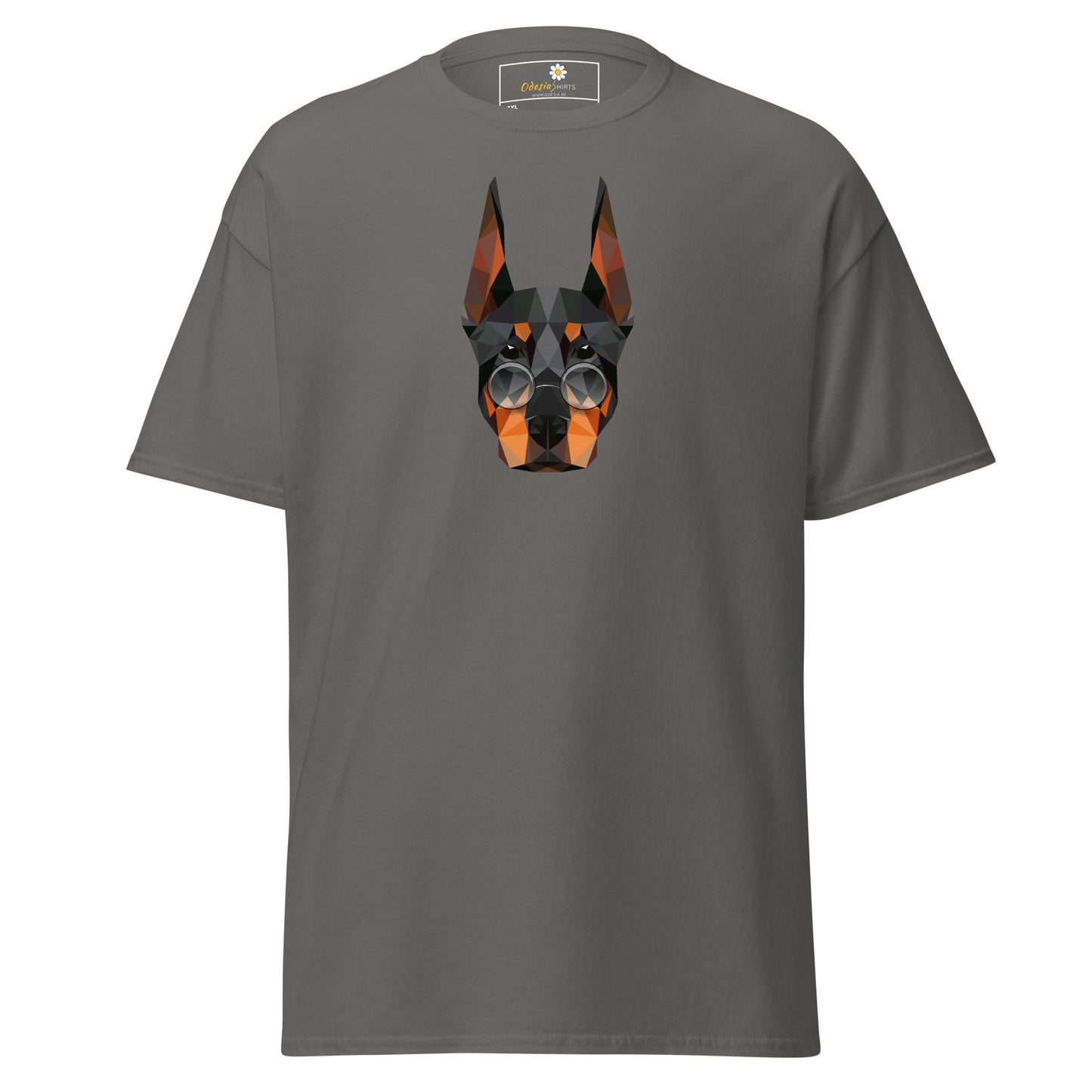 T-shirt classique unisexe - ANIMAUX TÊTE DE CHIEN LUNETTES - GRAND
