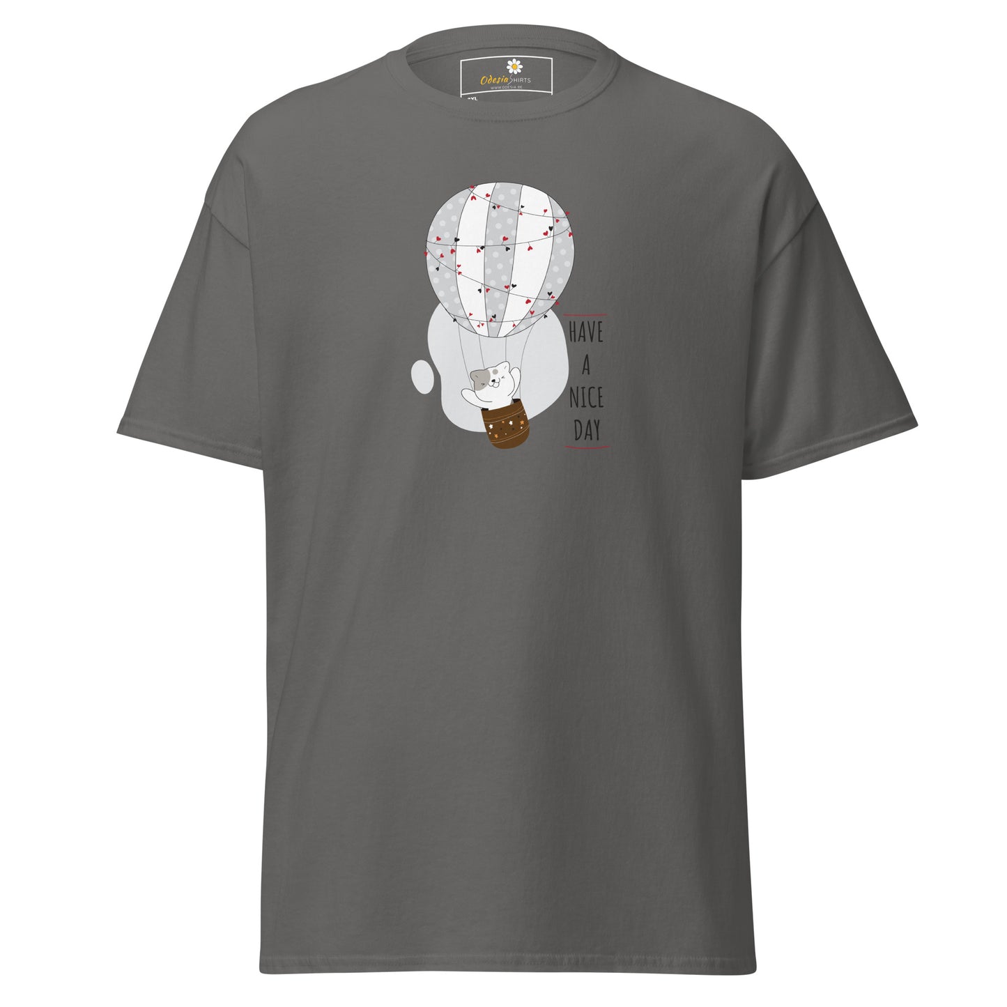 Unisex klassiek t-shirt - DIEREN KAT LUFTBALLON - GROOT