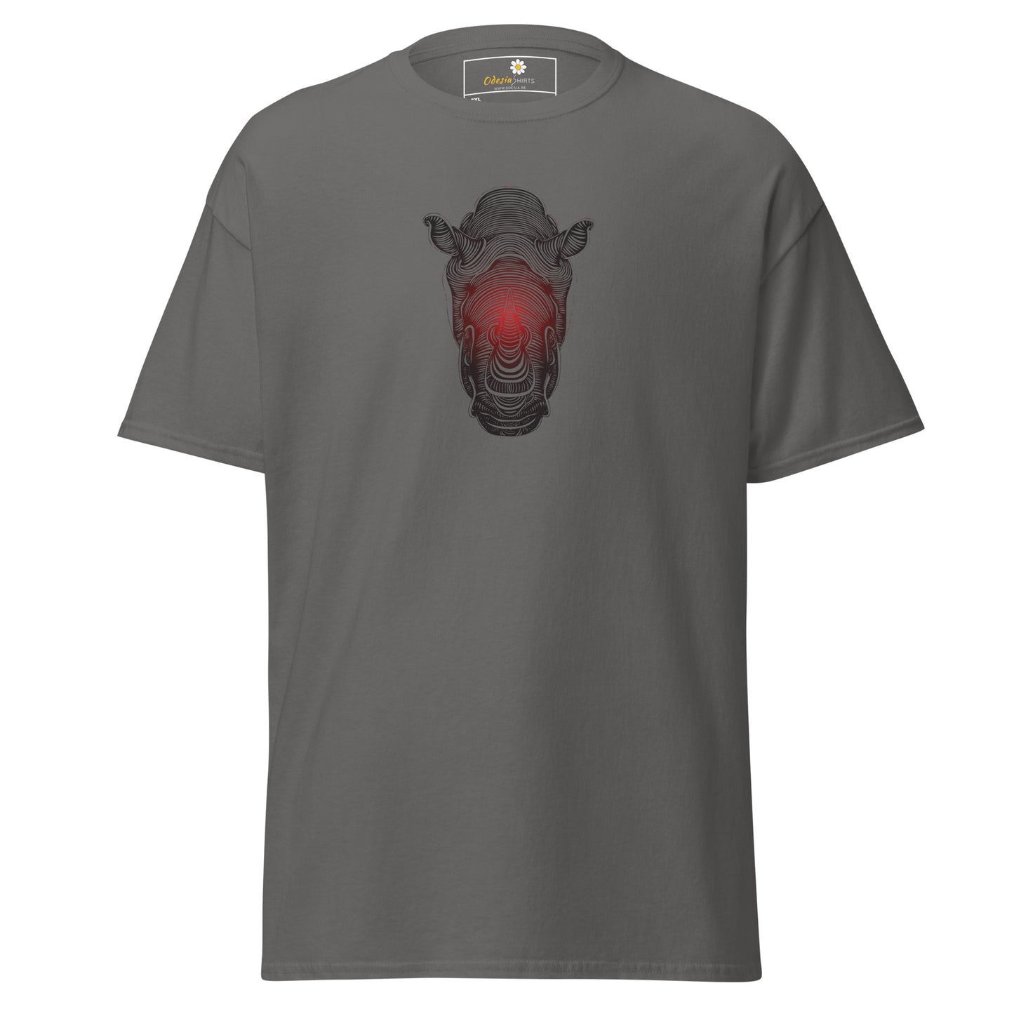 Heren klassiek t-shirt - WILDLIFE RHINO RED - GROOT