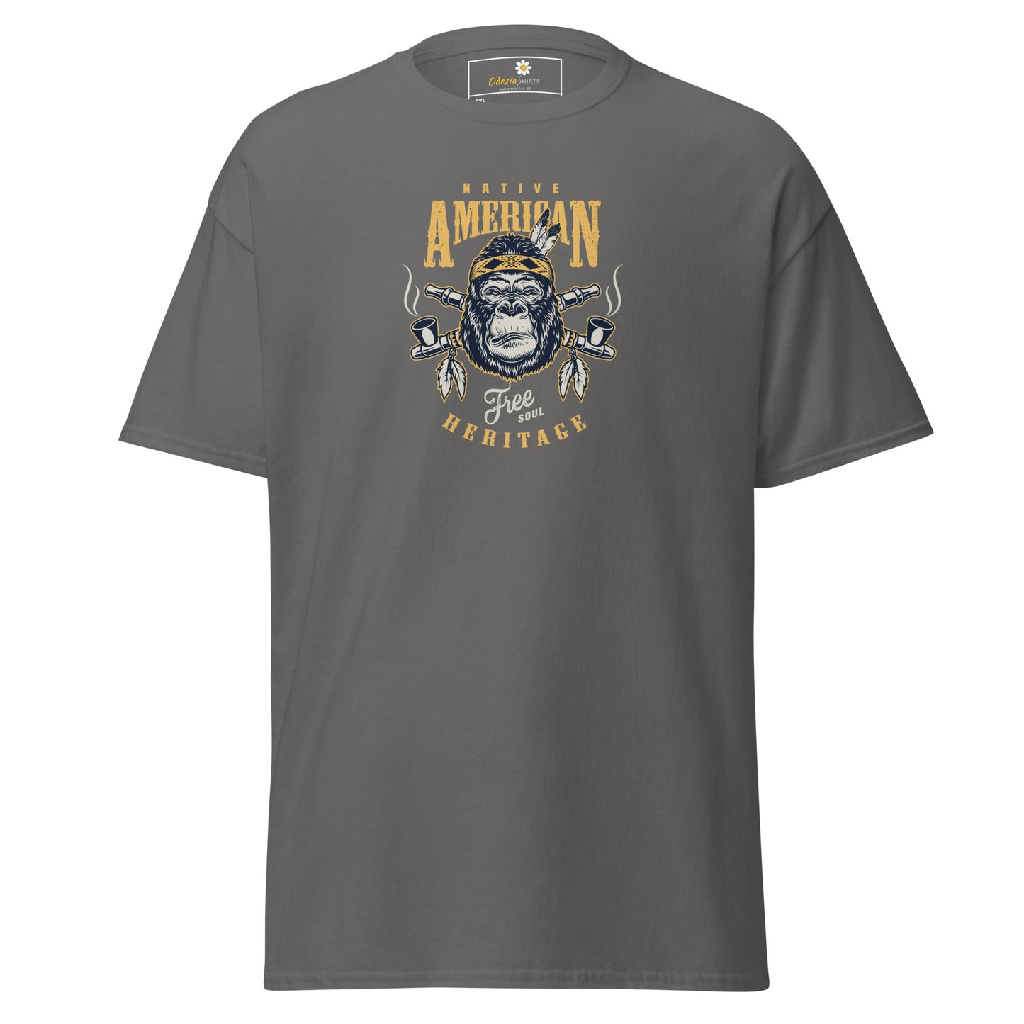 T-shirt classique pour homme - VINTAGE GORILLA NATIVE AMERICANS - GRAND