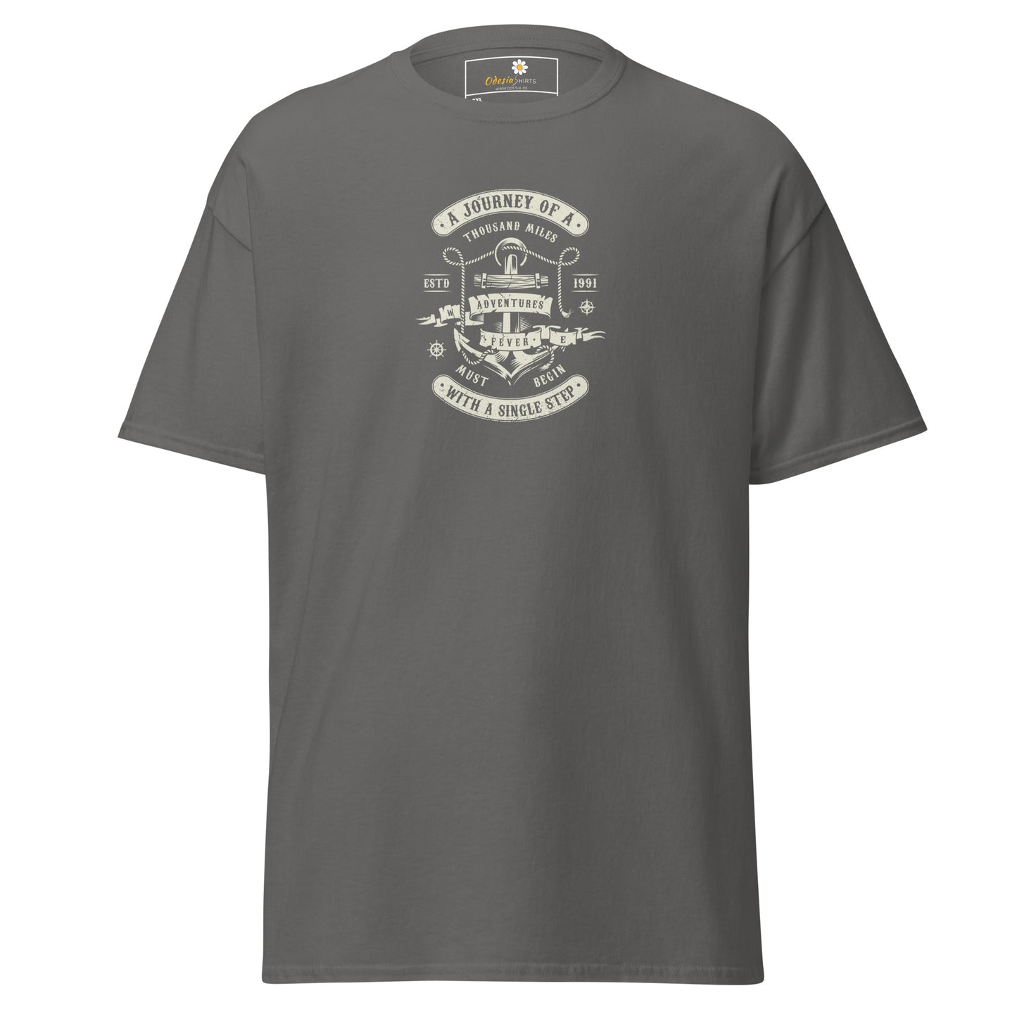 Unisex classic t-shirt - ADVENTURE THOUSAND MILES SINGLE STEP - BIG