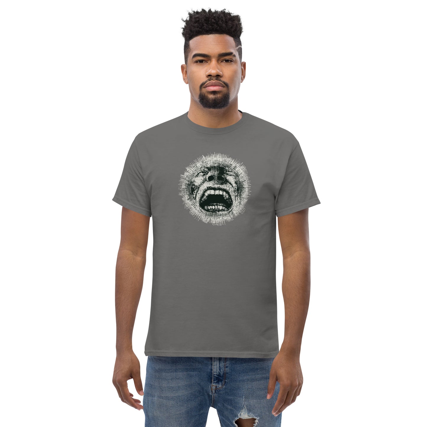 Unisex classic t-shirt - FANTASY SCREAMING HEAD - BIG