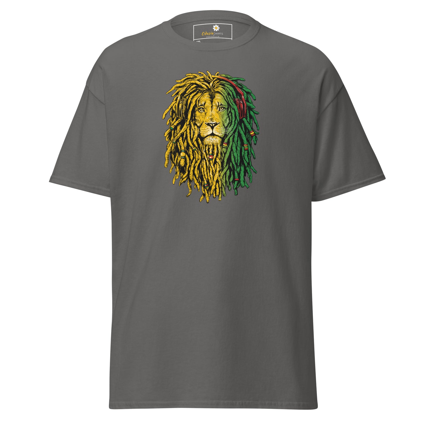 Heren klassiek t-shirt - WILDLIFE REGGAE LION - GROOT