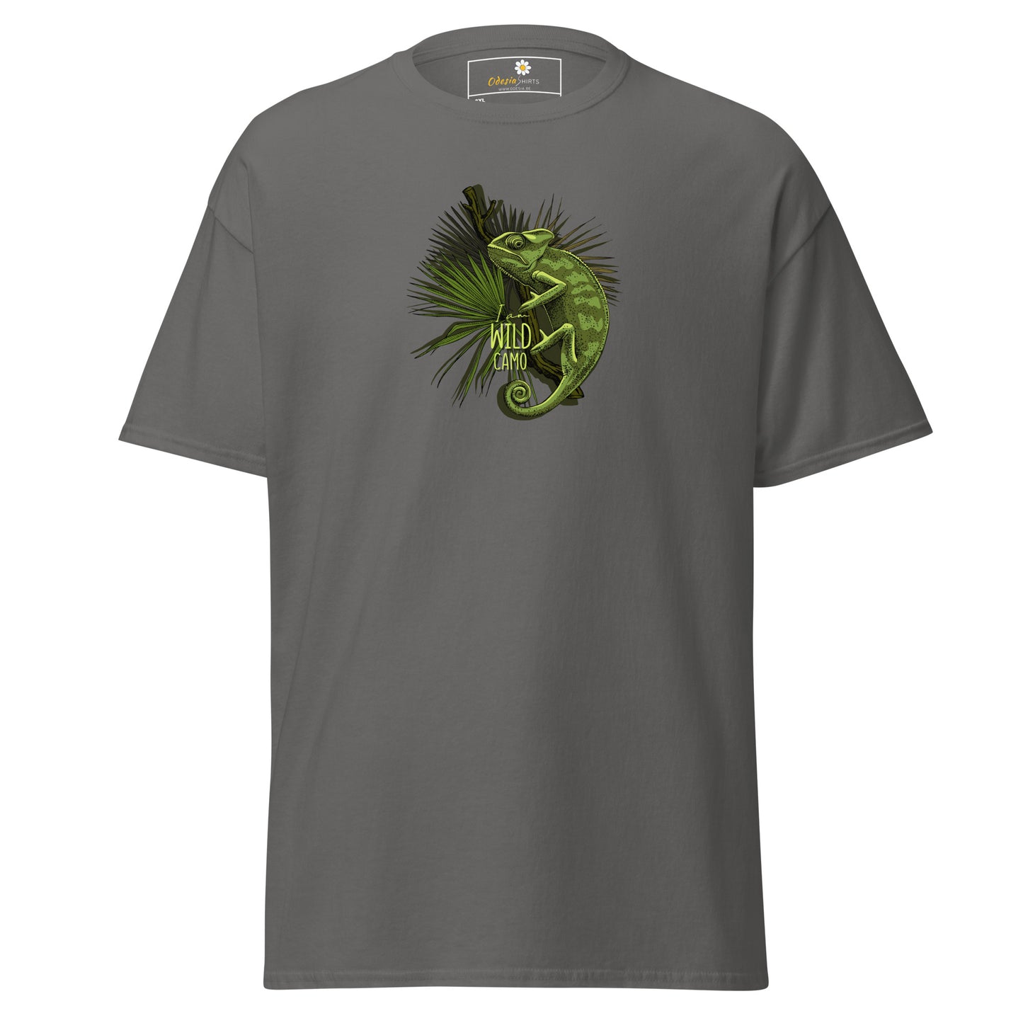 Heren klassiek t-shirt - WILDLIFE CAMELEON - GROOT