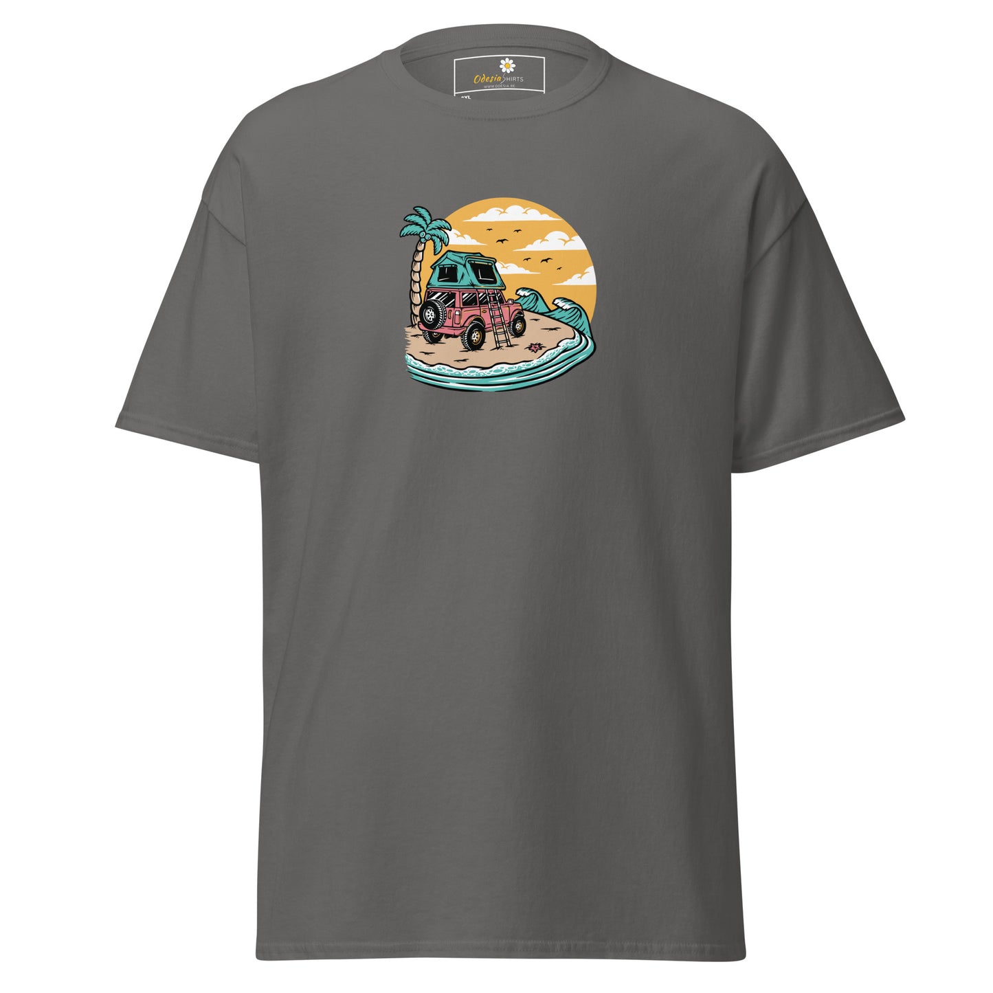 Heren klassiek t-shirt - SUMMER CAR TREE VIEW - GROOT