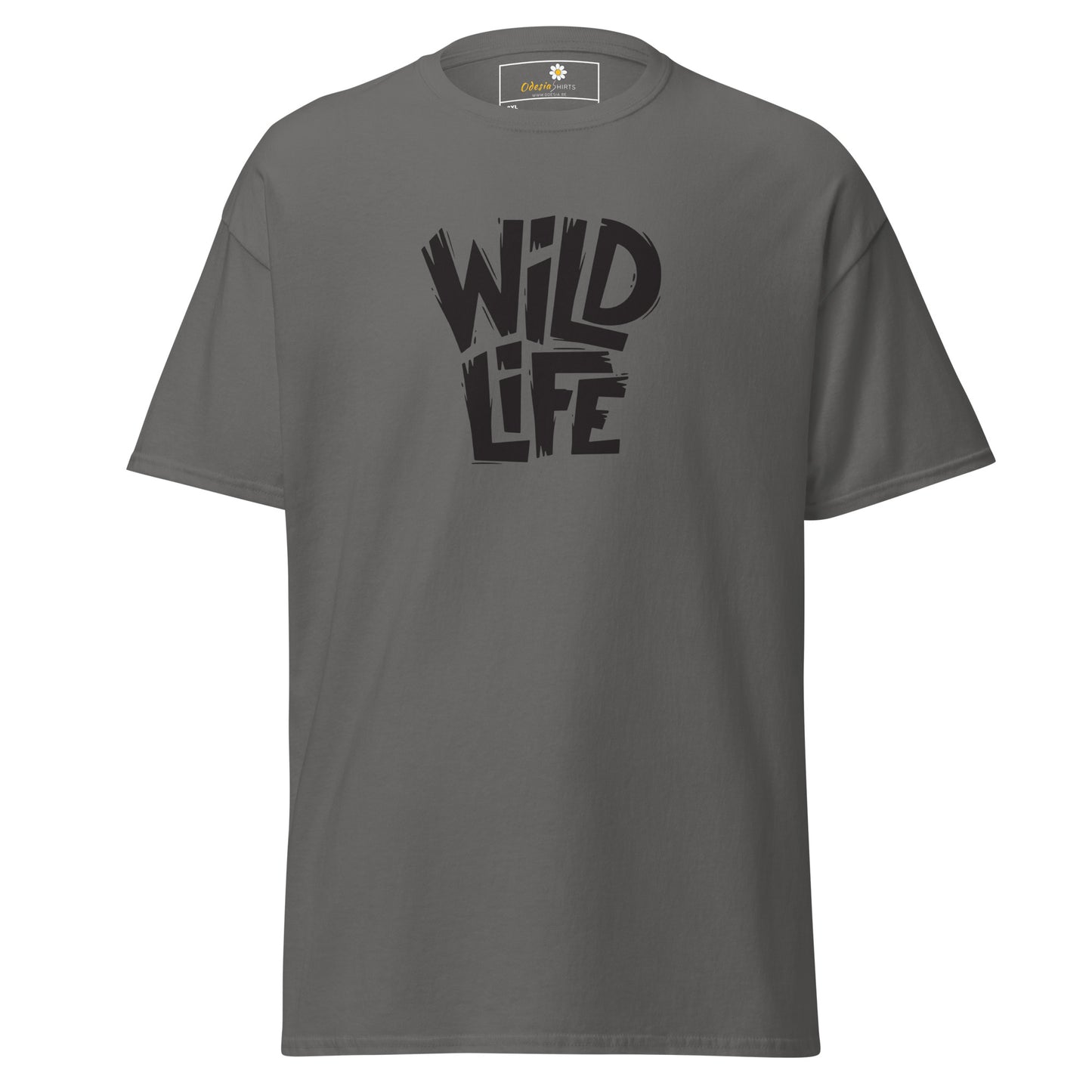 T-shirt classique pour homme - TEXT WILD LIFE - GRAND