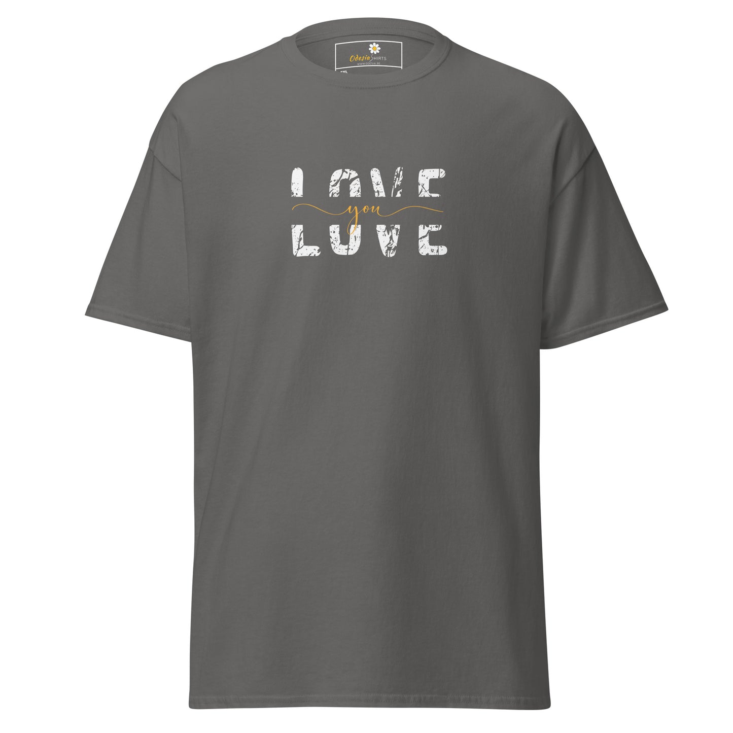 T-shirt classique pour homme - TEXT LOVE YOU - BIG