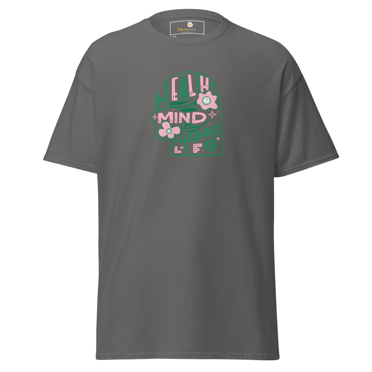 Heren klassiek t-shirt - TEKST GEZONDE GEEST LEVEN - GROOT