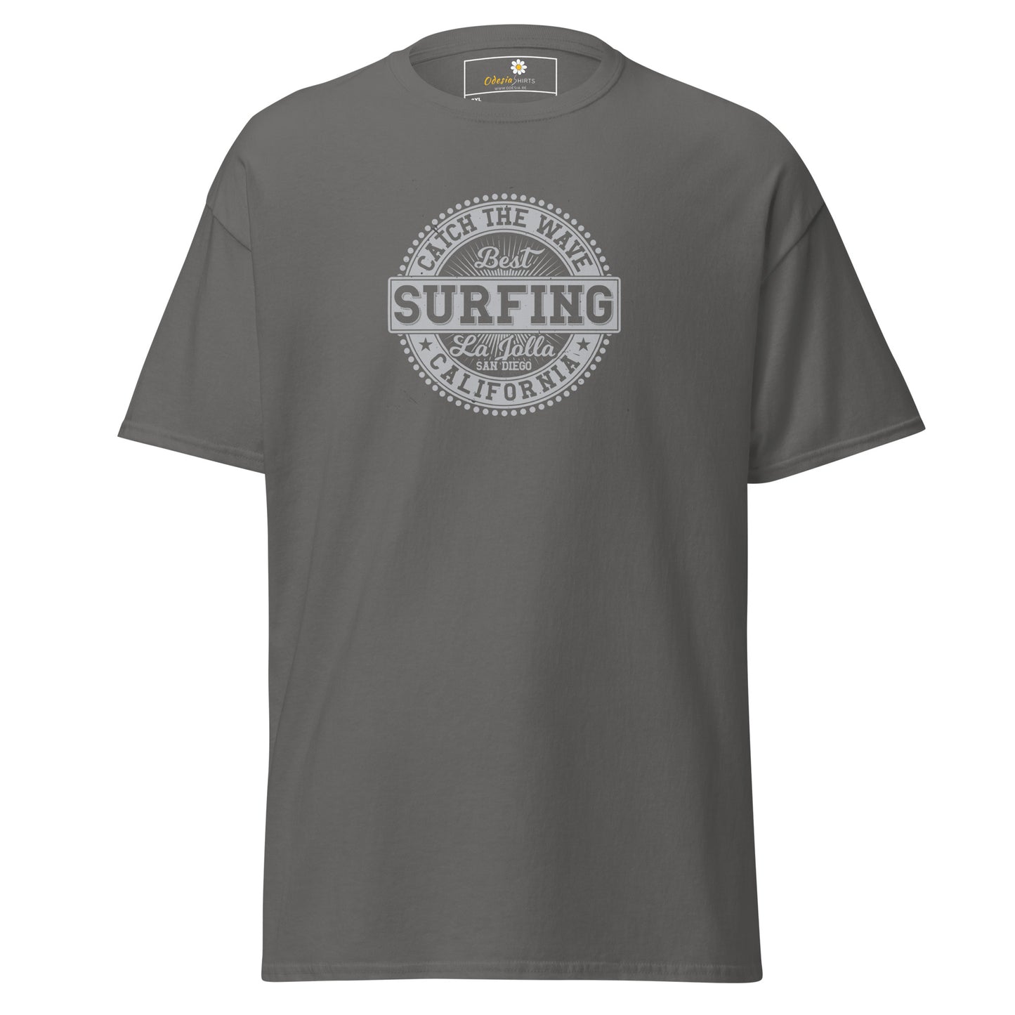 Heren klassiek t-shirt - SUMMER SURFING CALIFORNIA - GROOT