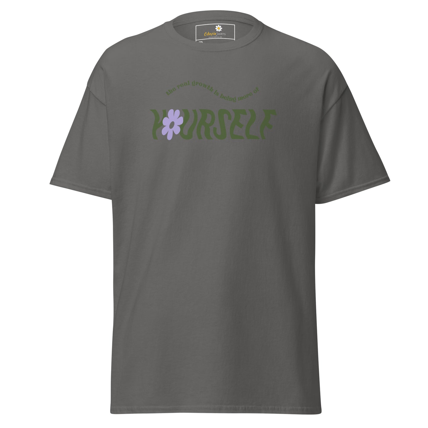 T-shirt classique pour homme - TEXTE ÊTRE PLUS SOI-MÊME - GRAND