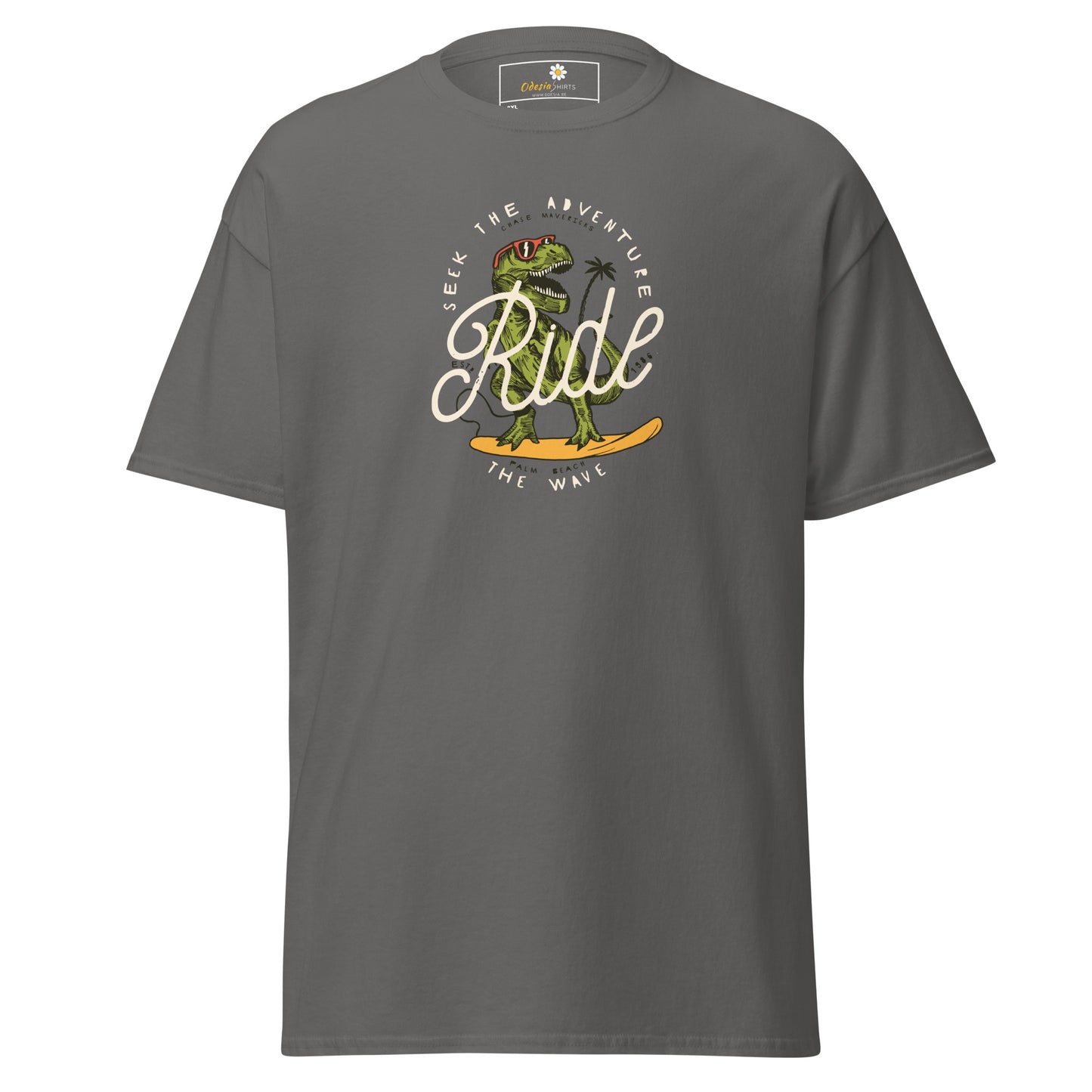 T-shirt classique pour homme - WILDLIFE DINOSAURUS RIDE WAVES - GRAND