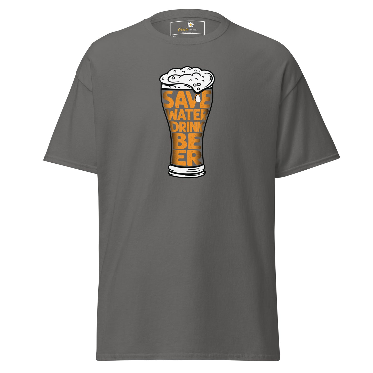 Unisex klassiek t-shirt - FUN SAVE WATER DRINK BEER - GROOT
