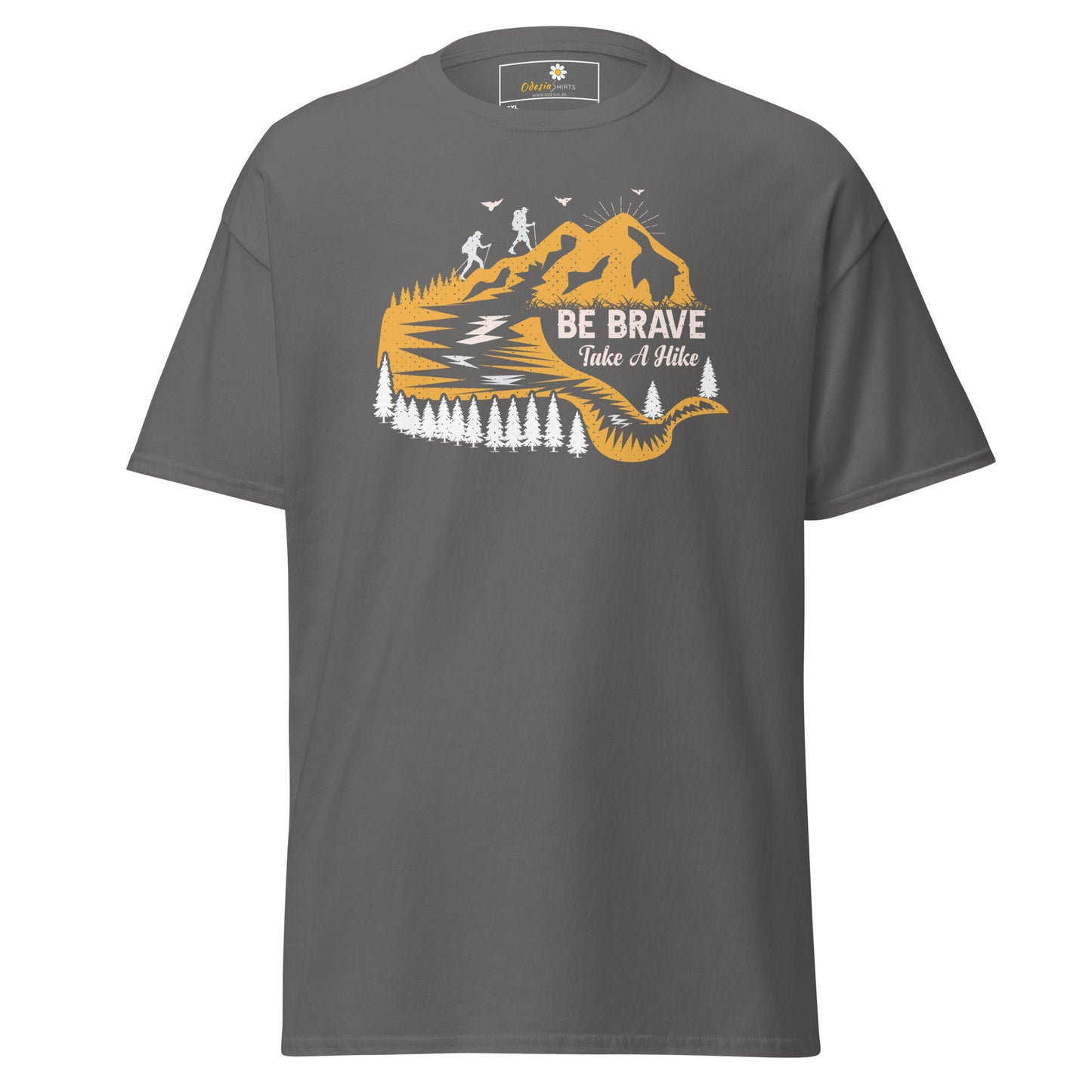 Unisex classic t-shirt - ADVENTURE BE BRAVE TAKE A HIKE - BIG