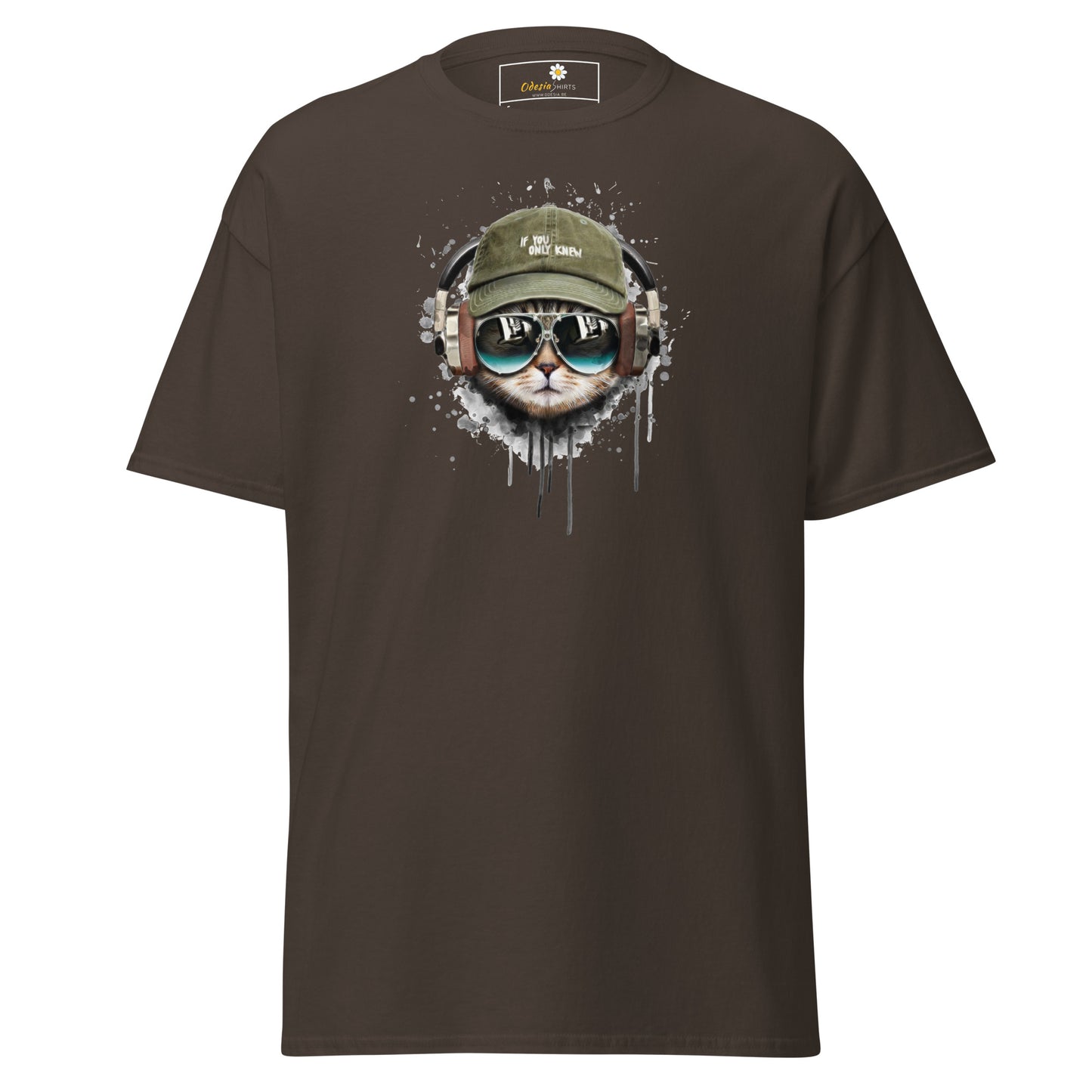T-shirt classique unisexe - ANIMAUX MUSIQUE CHAT CHAPEAU - RÉGULIER