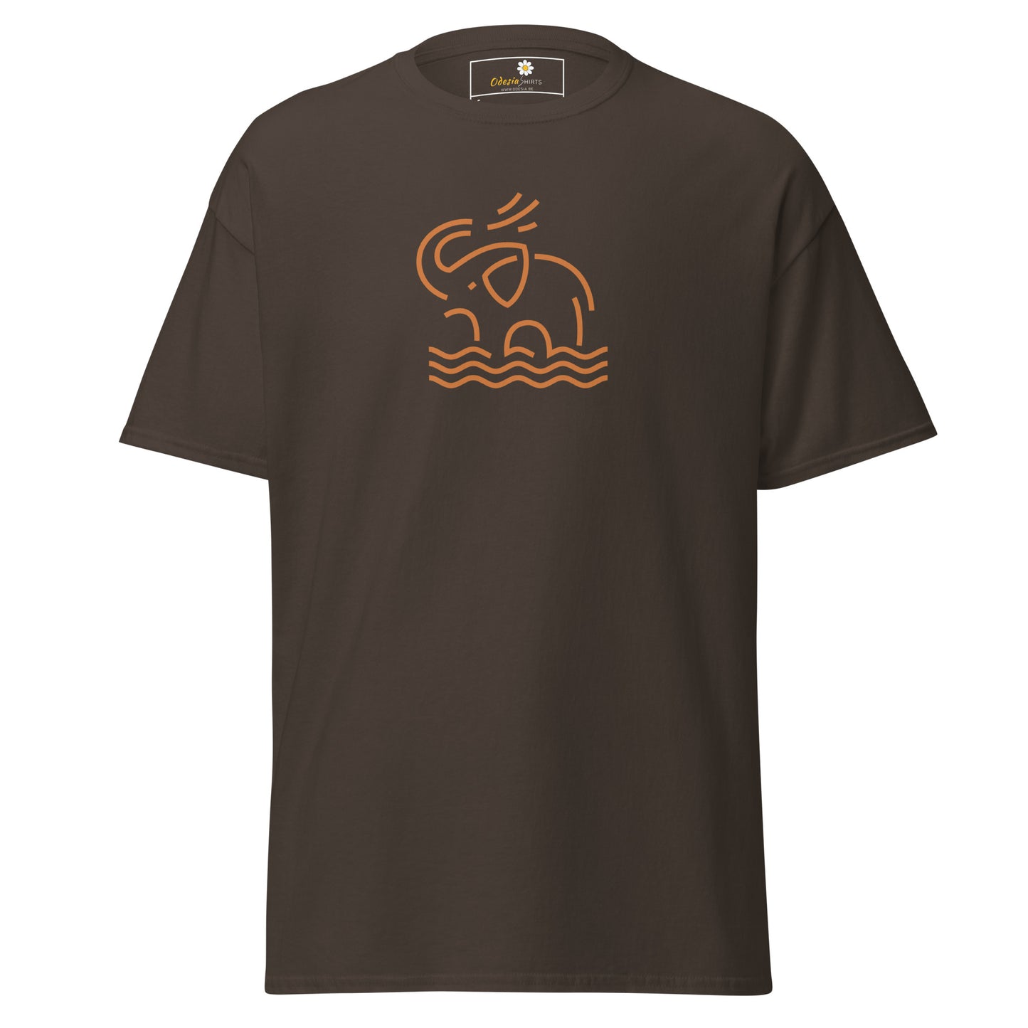 Unisex classic t-shirt - WILD LIFE ELEPHANT ORANGE - REGULAR