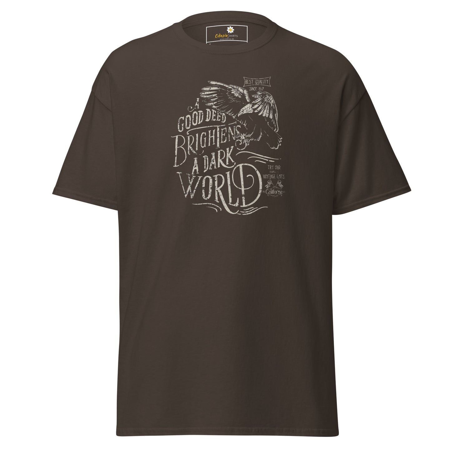 Unisex classic t-shirt - POSITIVE GOOD DEED BRIGHT WORLD - REGULAR