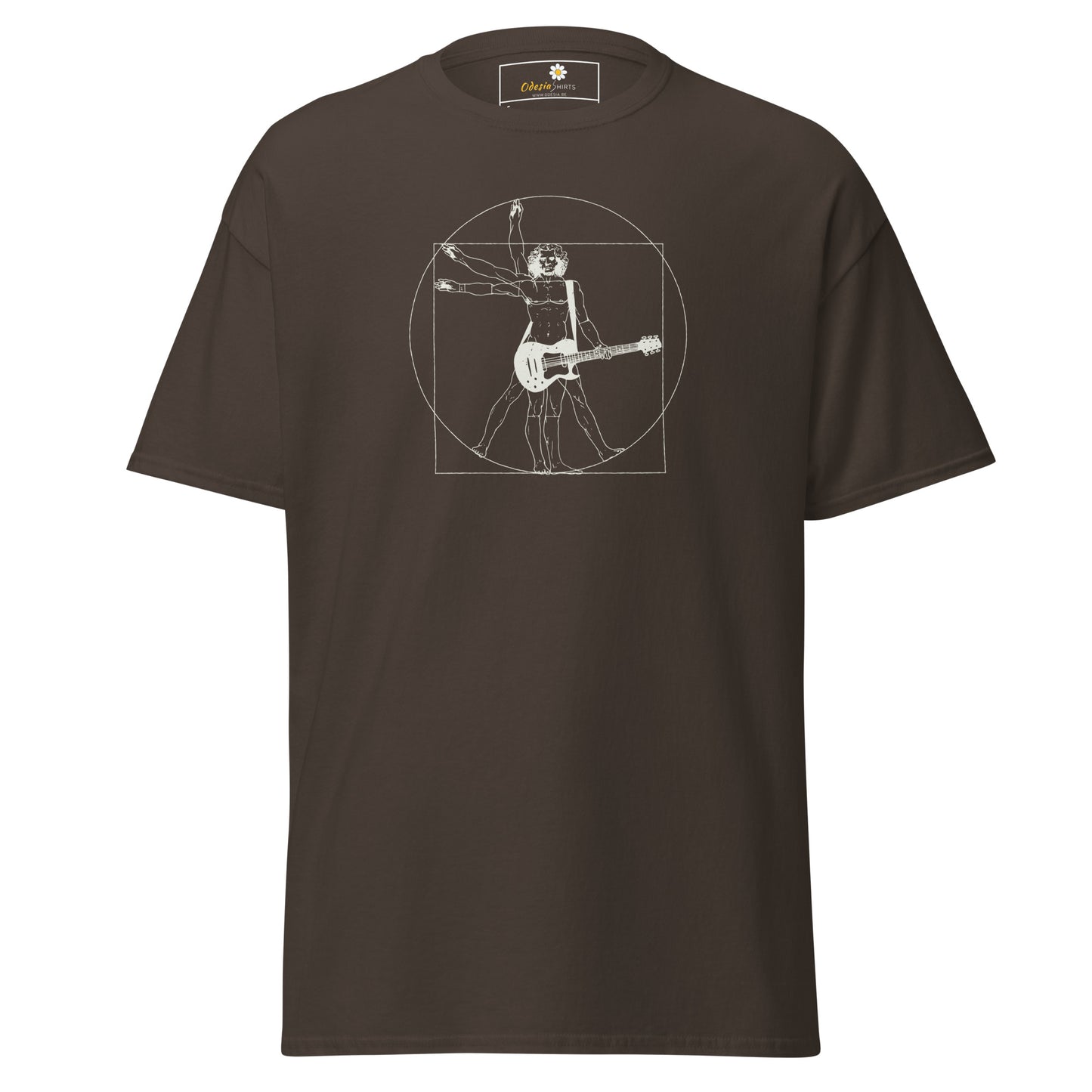 Unisex classic t-shirt - MUSIC LEONARDO DA VINCI GUITAR MAN - REGULAR