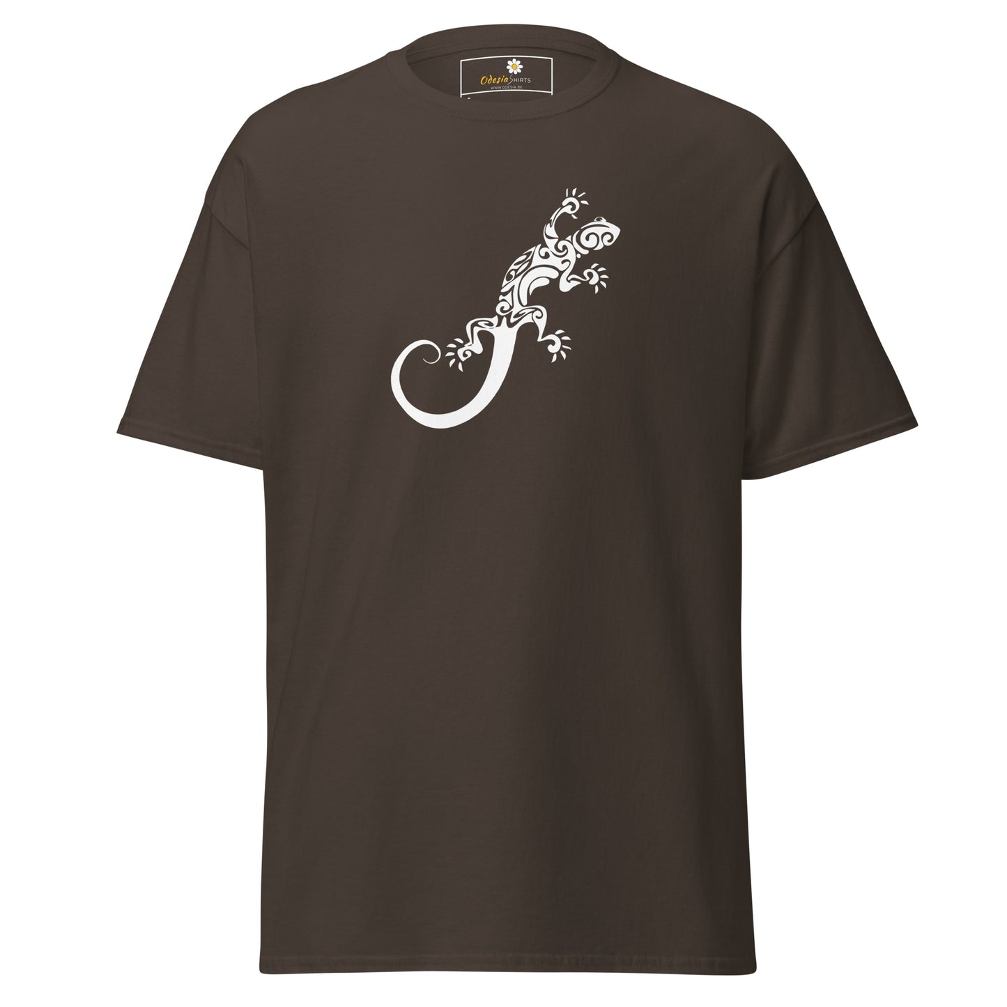 T-shirt classique unisexe - ANIMAUX LÉZARD BLANC - RÉGULIER