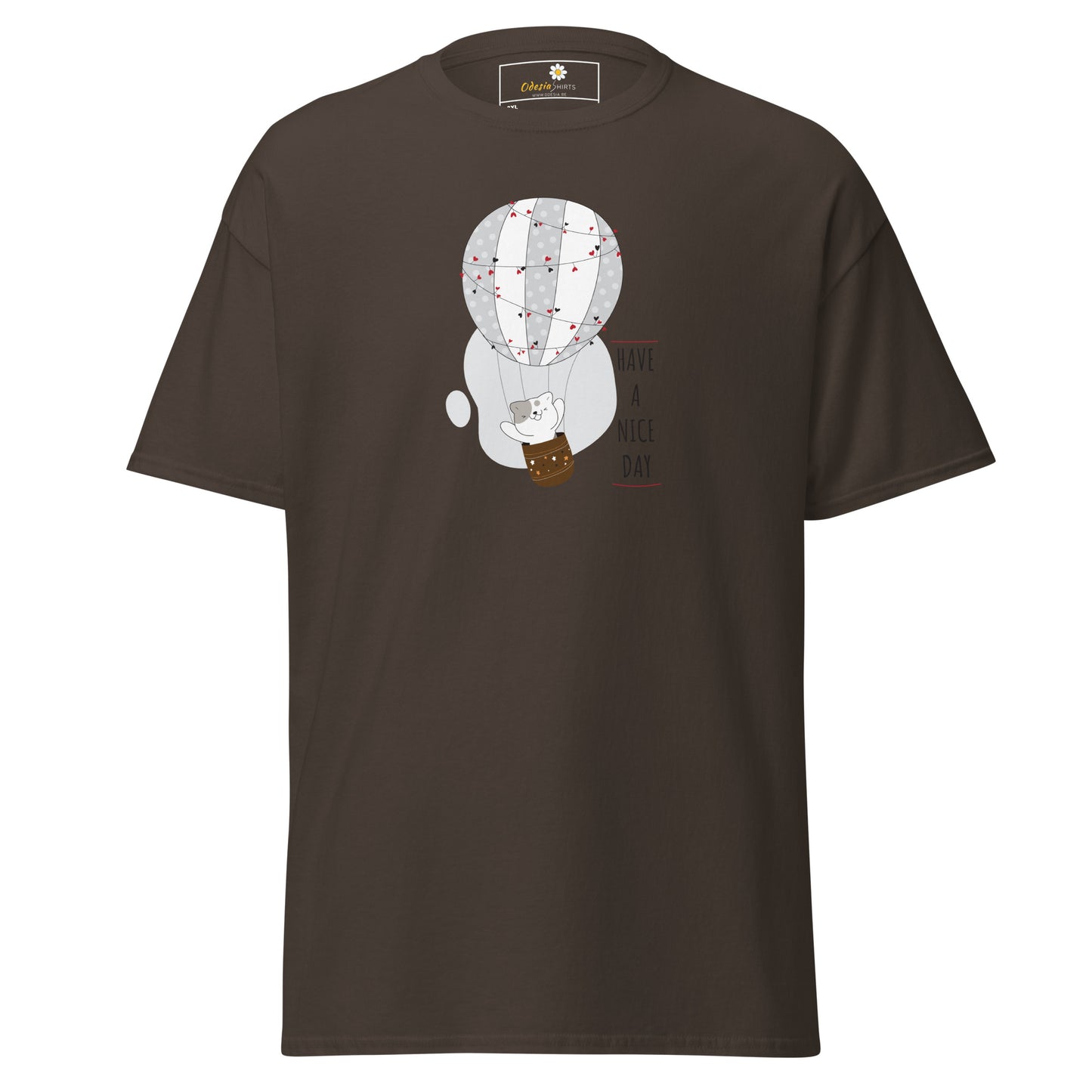 Unisex klassiek t-shirt - DIEREN KAT LUFTBALLON - GROOT