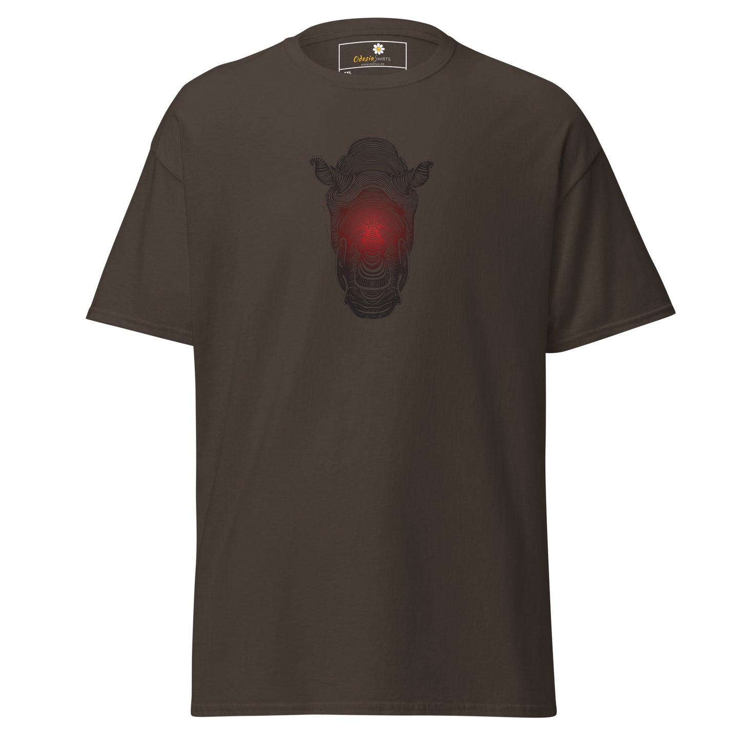 Heren klassiek t-shirt - WILDLIFE RHINO RED - GROOT