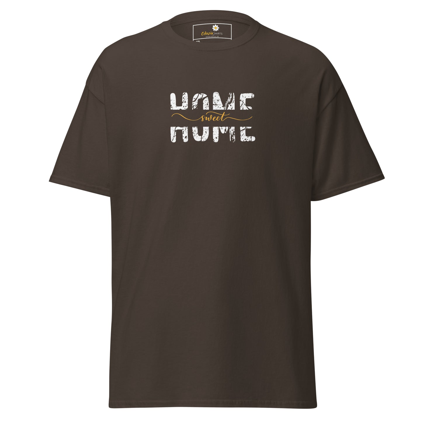 T-shirt classique pour homme - TEXT HOME SWEET HOME - BIG