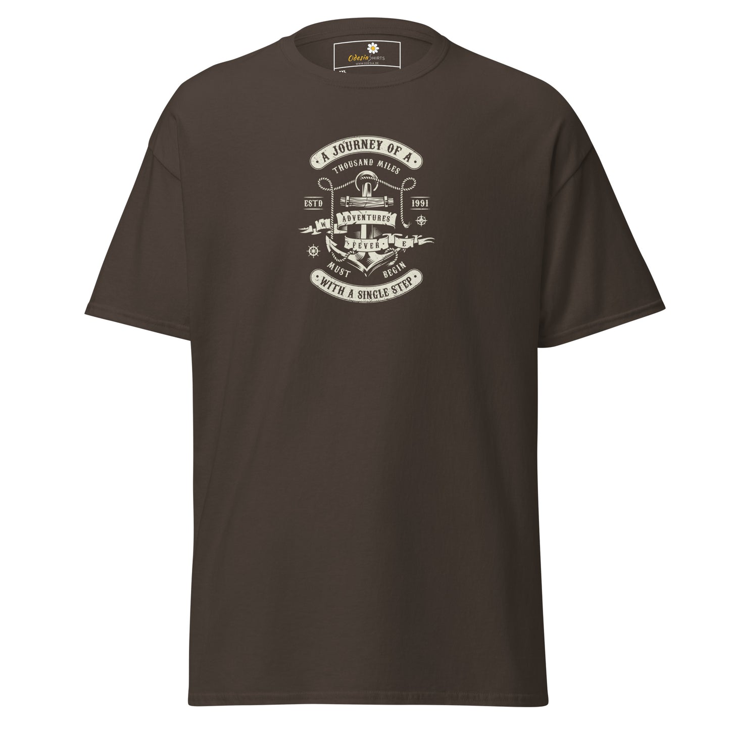 Unisex classic t-shirt - ADVENTURE THOUSAND MILES SINGLE STEP - BIG