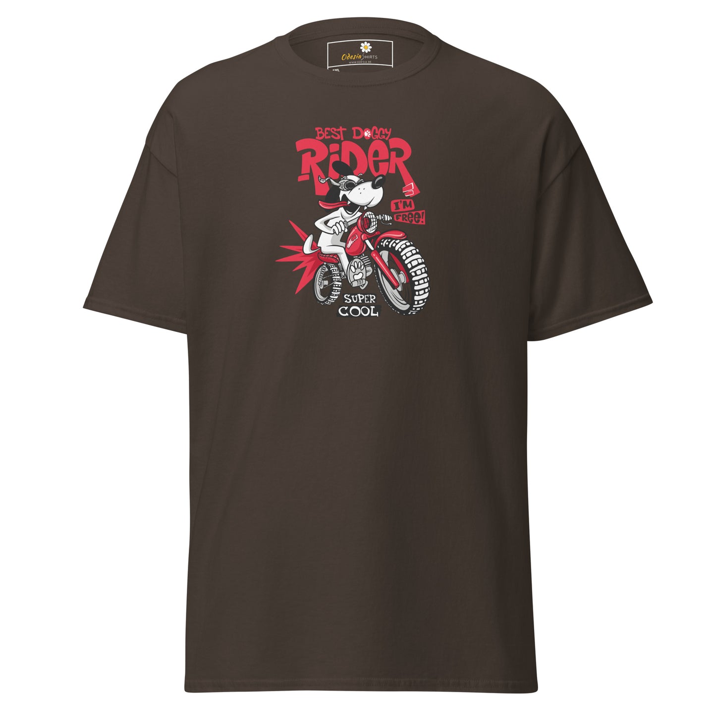 T-shirt classique pour homme - VINTAGE DOGGY RIDE - GRAND