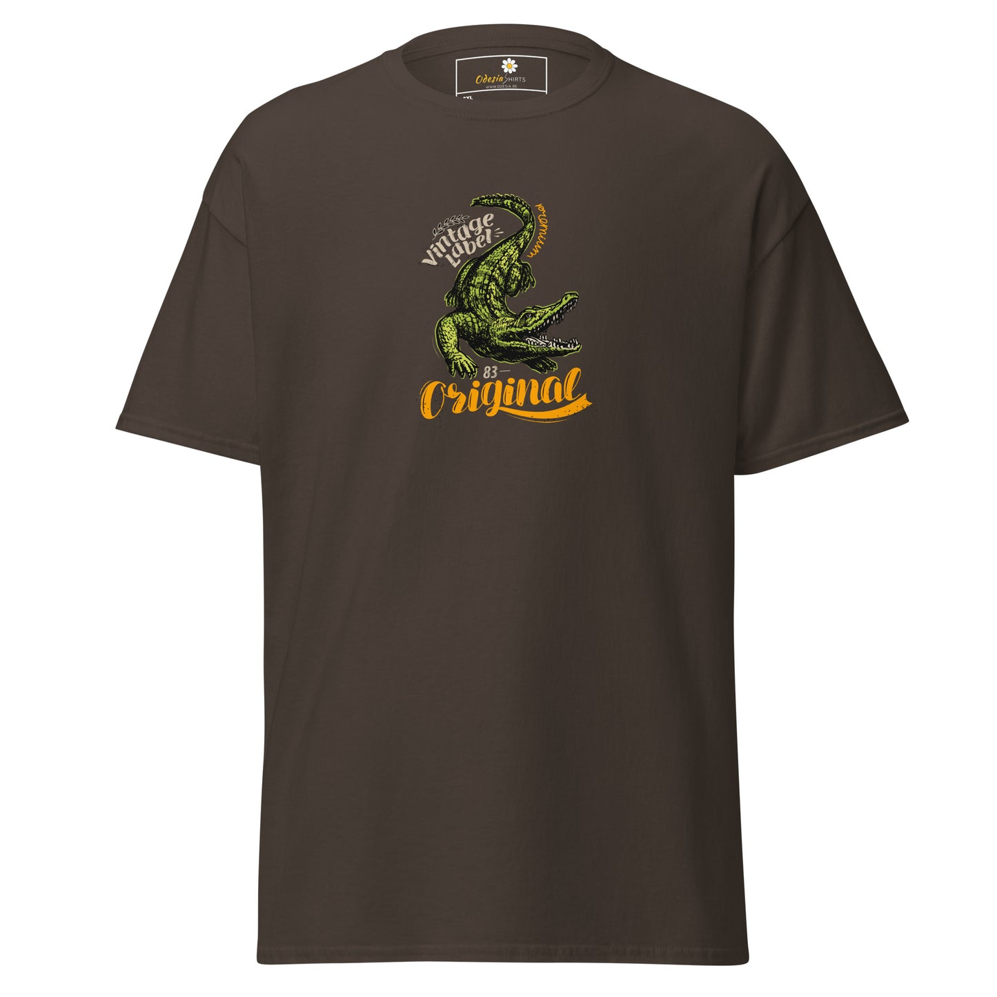 Heren klassiek t-shirt - WILDLIFE CROCODILE - GROOT