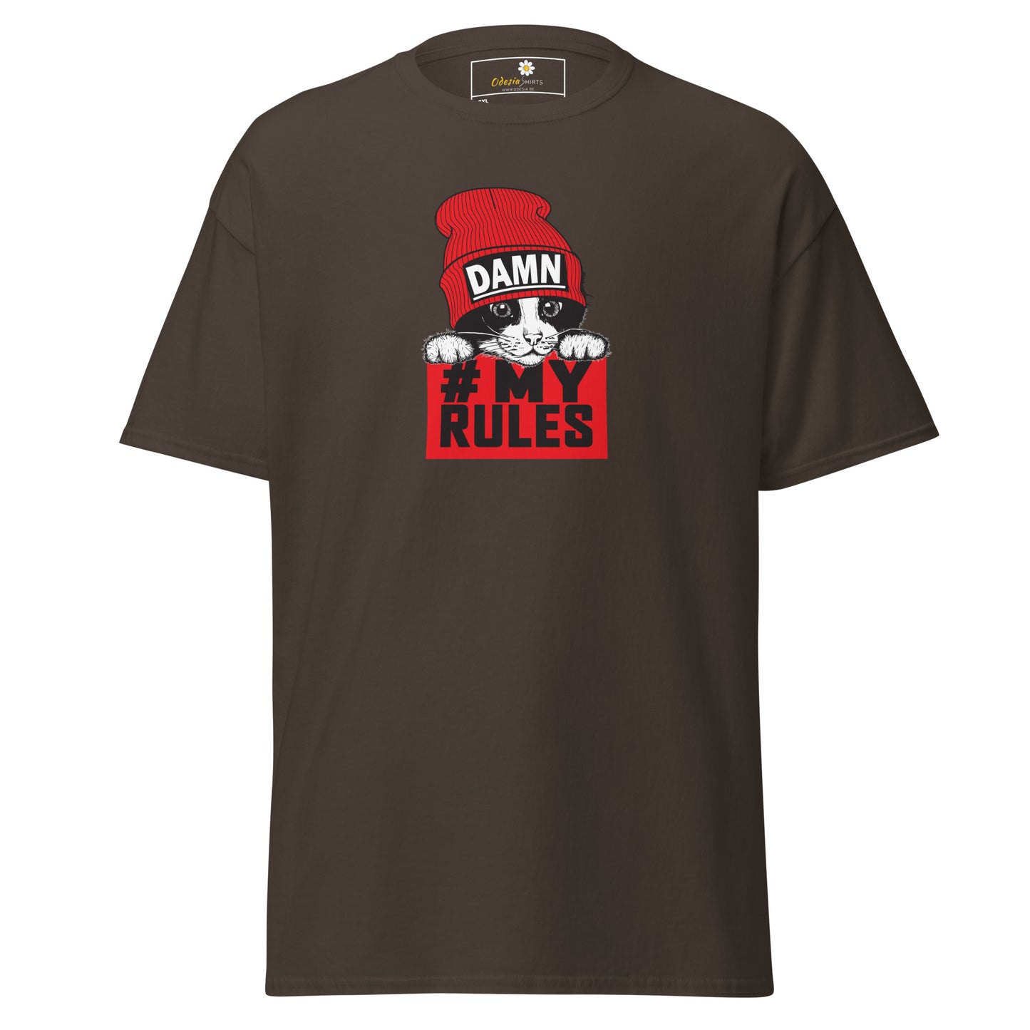 T-shirt classique unisexe - ANIMAUX AMUSANTS CHAT MES RÈGLES - GRAND
