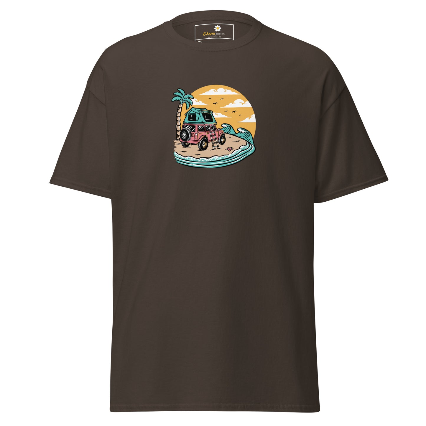 Heren klassiek t-shirt - SUMMER CAR TREE VIEW - GROOT