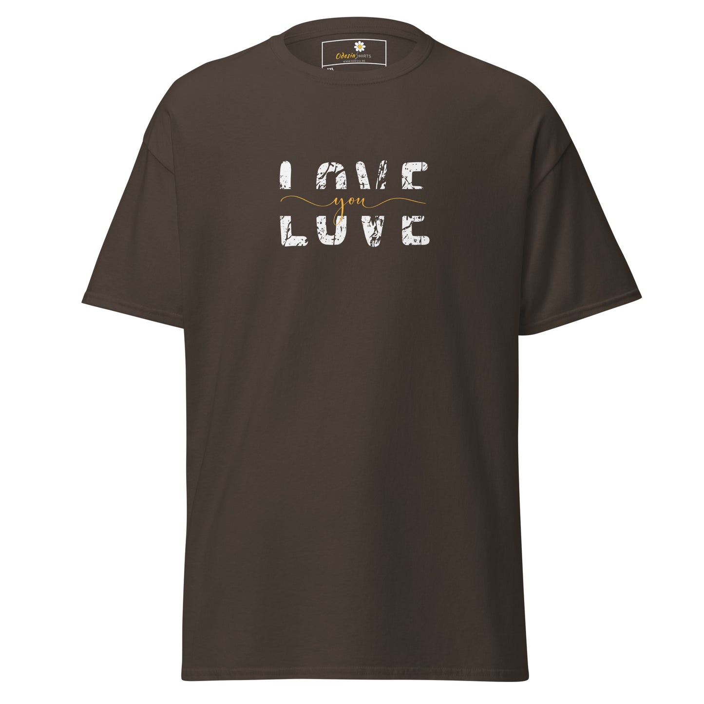 T-shirt classique pour homme - TEXT LOVE YOU - BIG