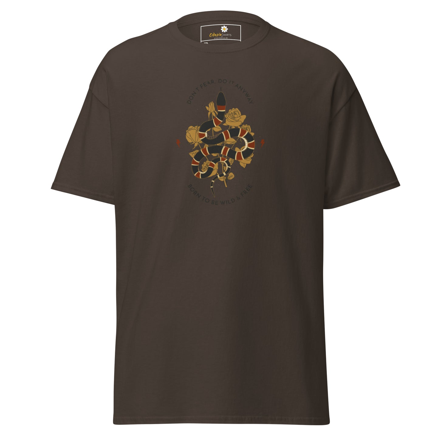 Klassiek heren t-shirt - WILDLIFE SNAKE TO BE WILD - GROOT