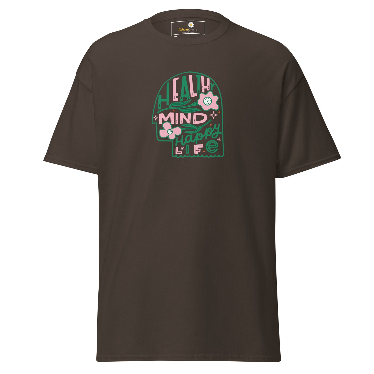 Heren klassiek t-shirt - TEKST GEZONDE GEEST LEVEN - GROOT