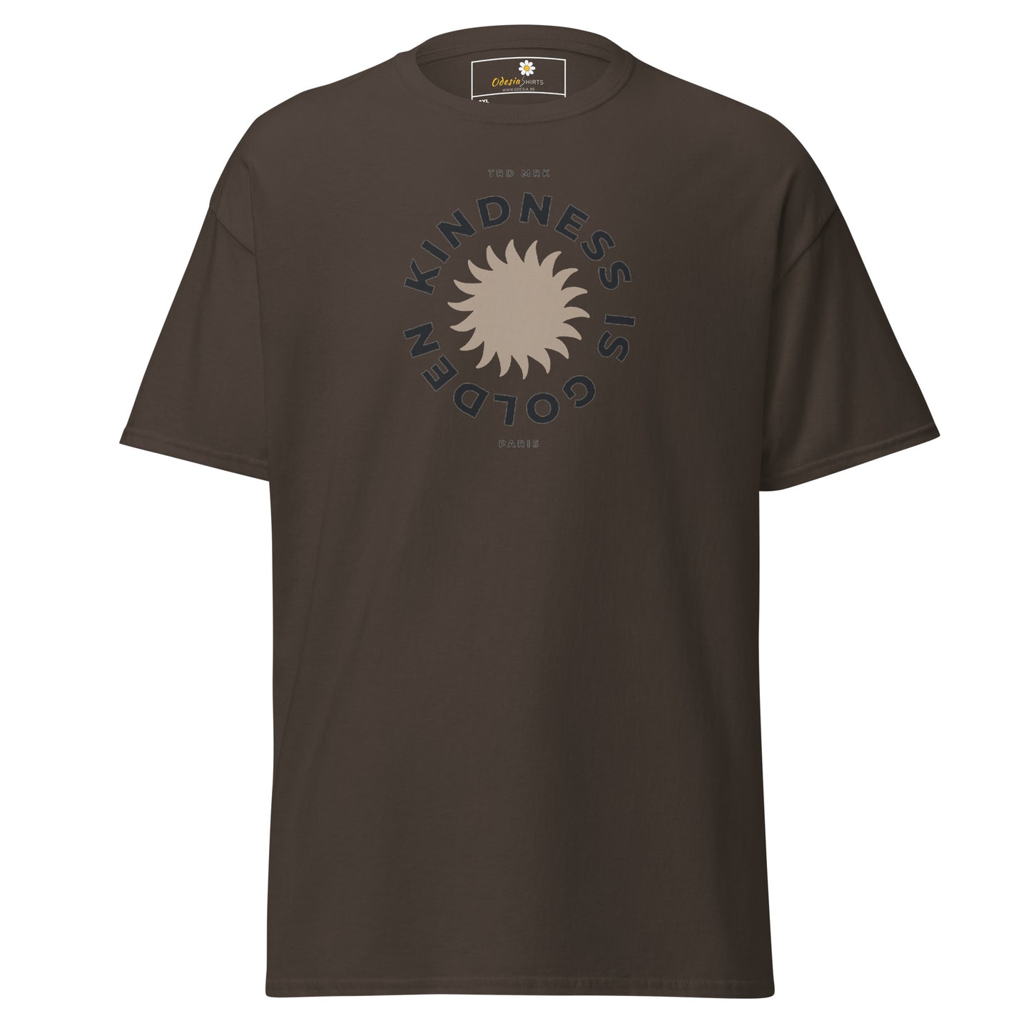 T-shirt classique pour homme - Texte « La gentillesse est d'or » - Grand
