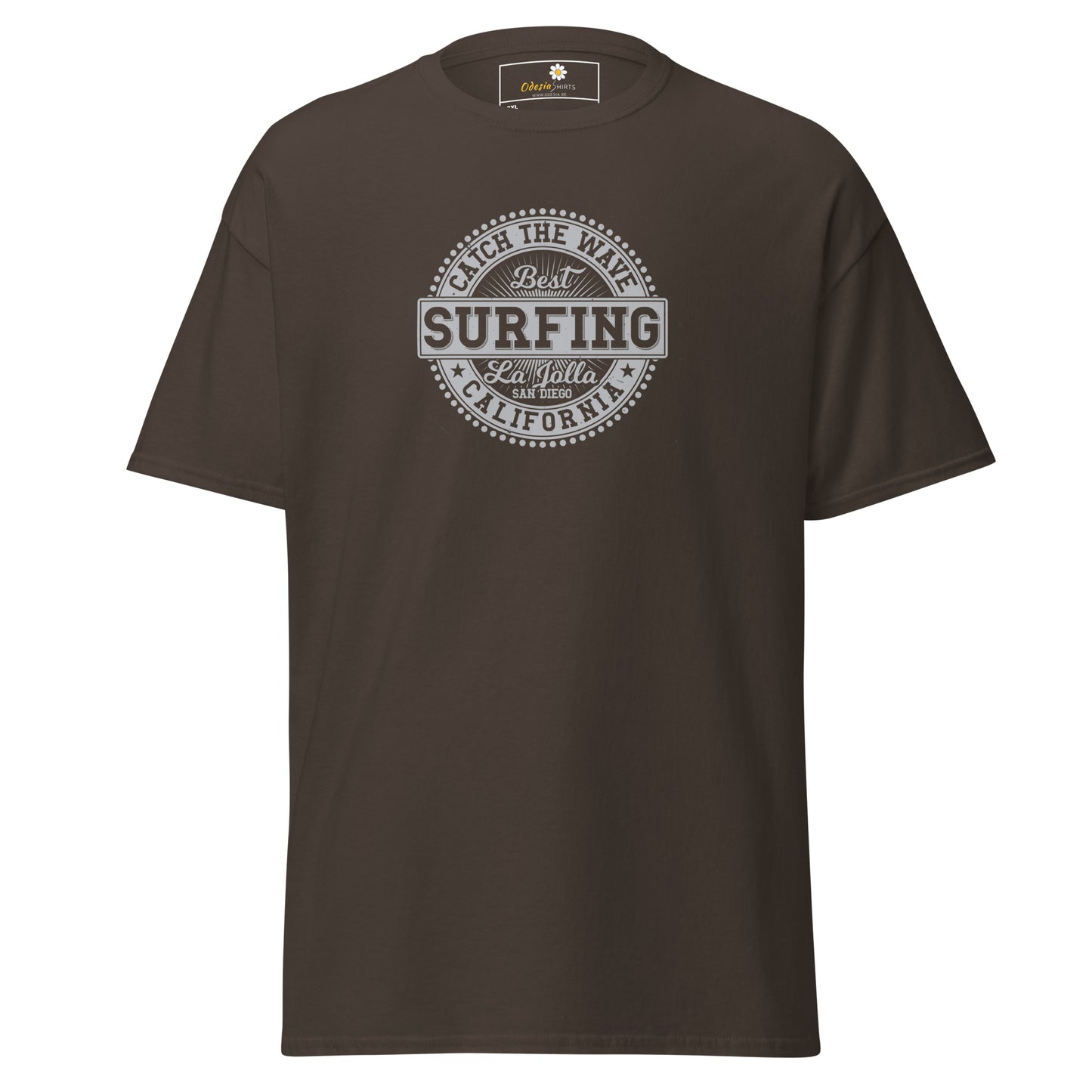 Heren klassiek t-shirt - SUMMER SURFING CALIFORNIA - GROOT