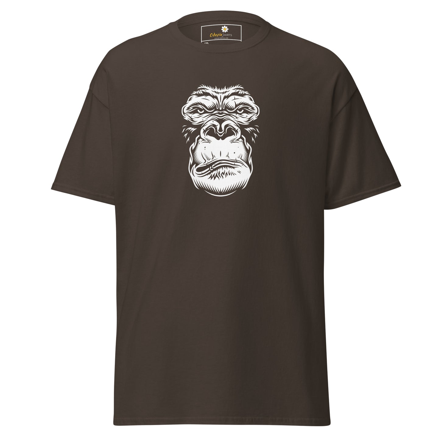 T-shirt classique pour homme - WILDLIFE GORILLA FACE - GRAND