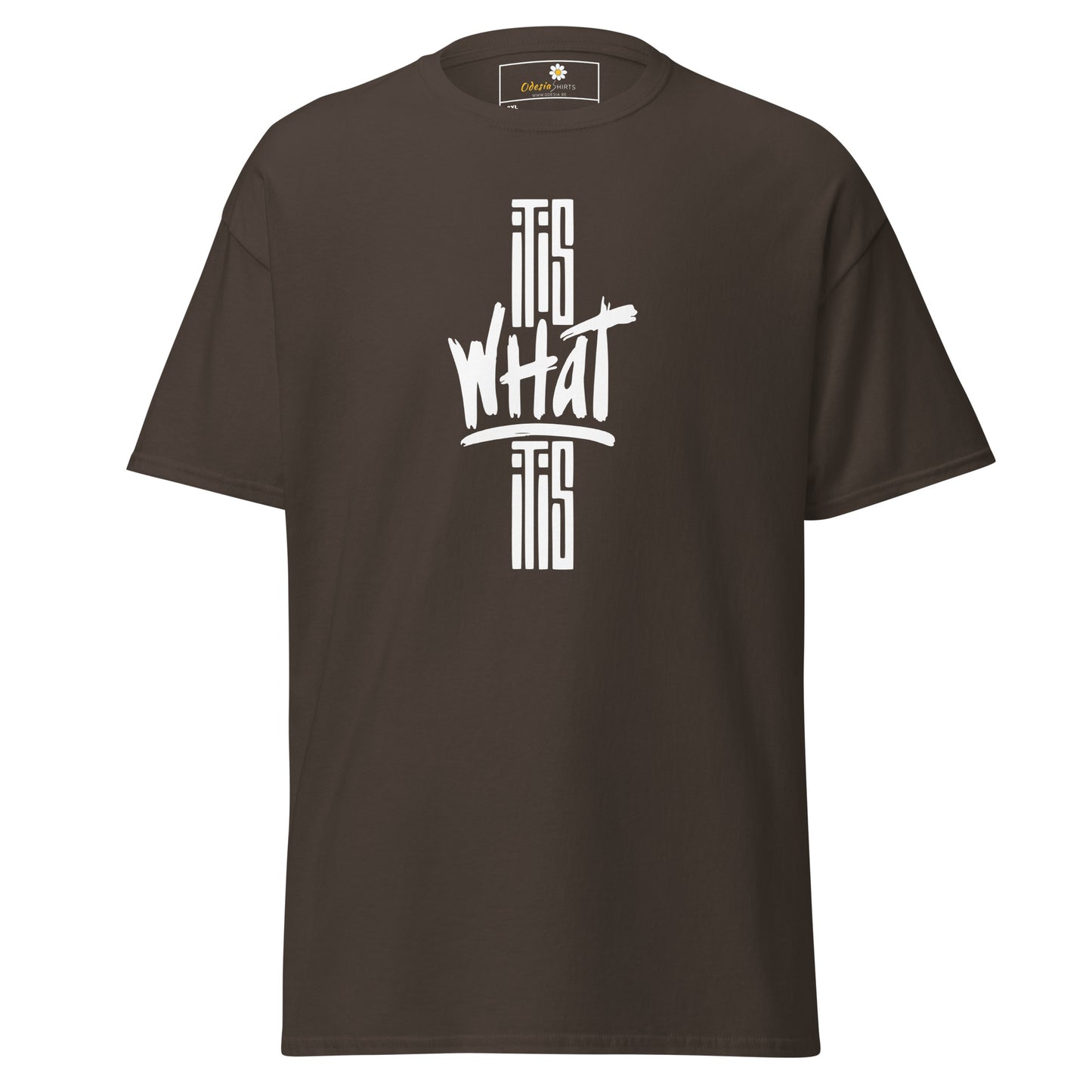T-shirt classique pour homme - TEXT IT IS WHAT IT IS - BIG