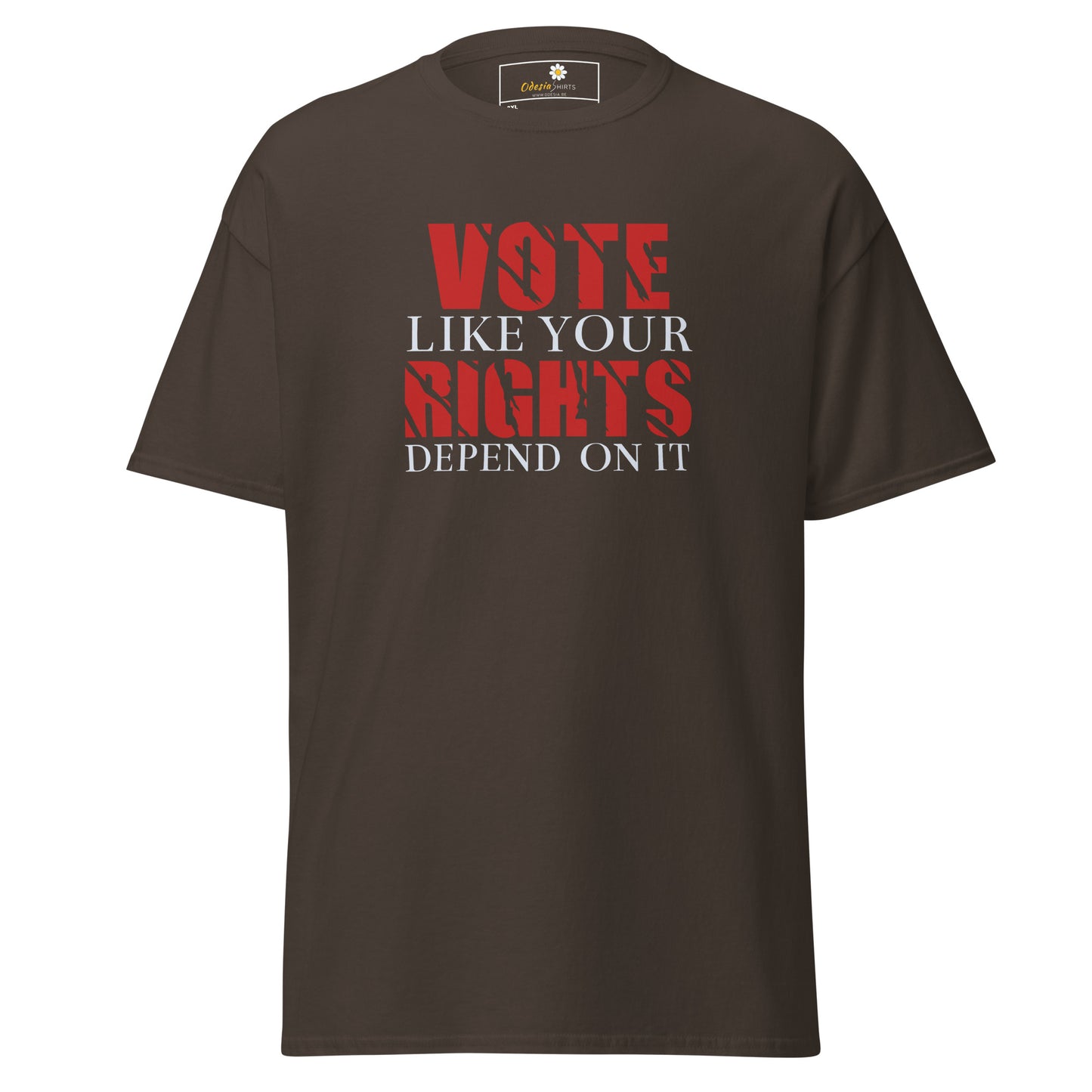 T-shirt classique pour homme - TEXTE VOTE J'AIME BIEN COMPTEZ SUR ELLE - GRAND