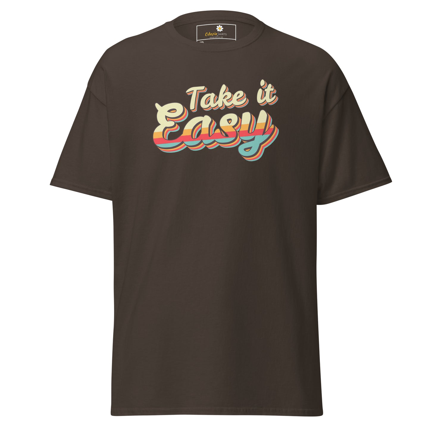 T-shirt classique pour homme - TEXT TAKE IT EASY - BIG