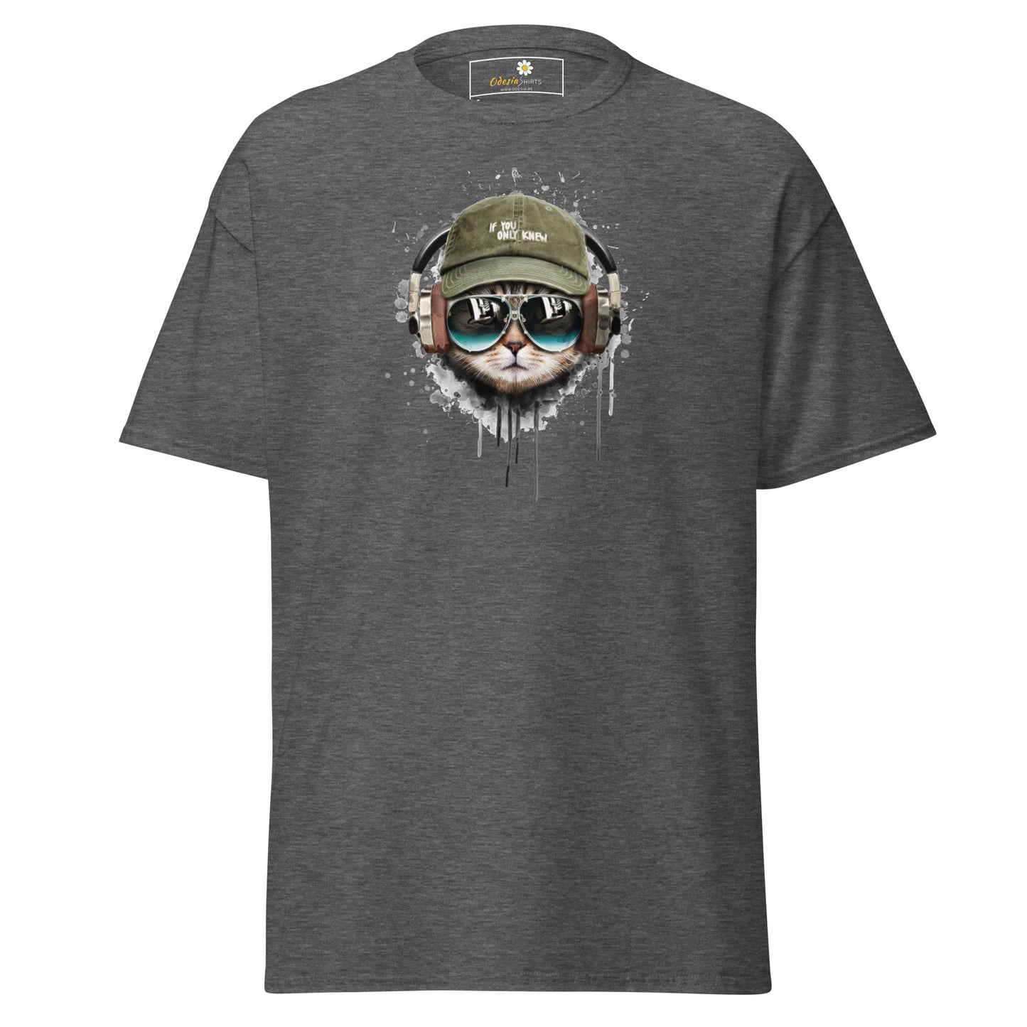 T-shirt classique unisexe - ANIMAUX MUSIQUE CHAT CHAPEAU - RÉGULIER