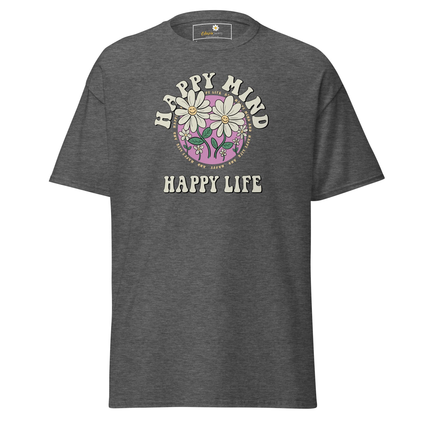 Unisex classic t-shirt - POSITIVE HAPPY MIND LIFE - REGULAR