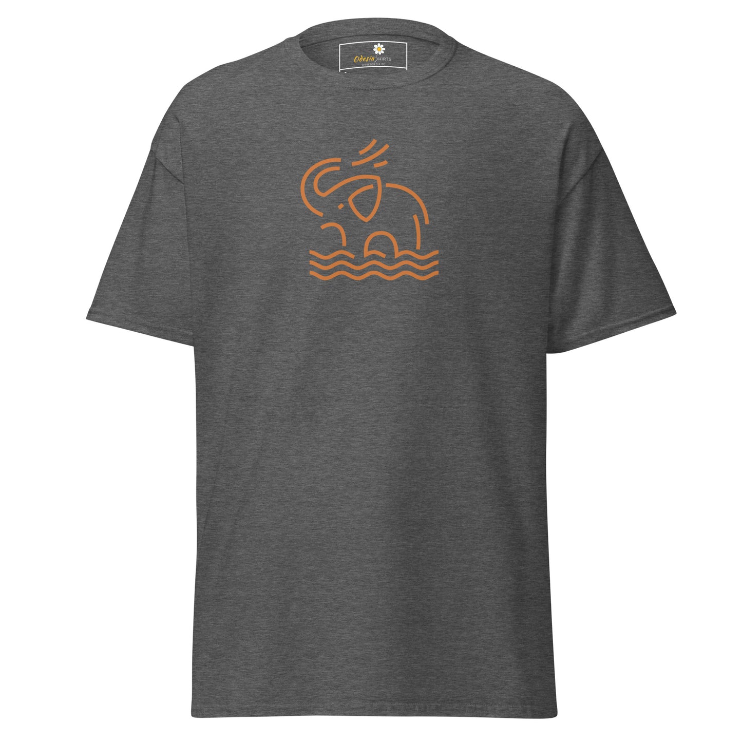 Unisex classic t-shirt - WILD LIFE ELEPHANT ORANGE - REGULAR
