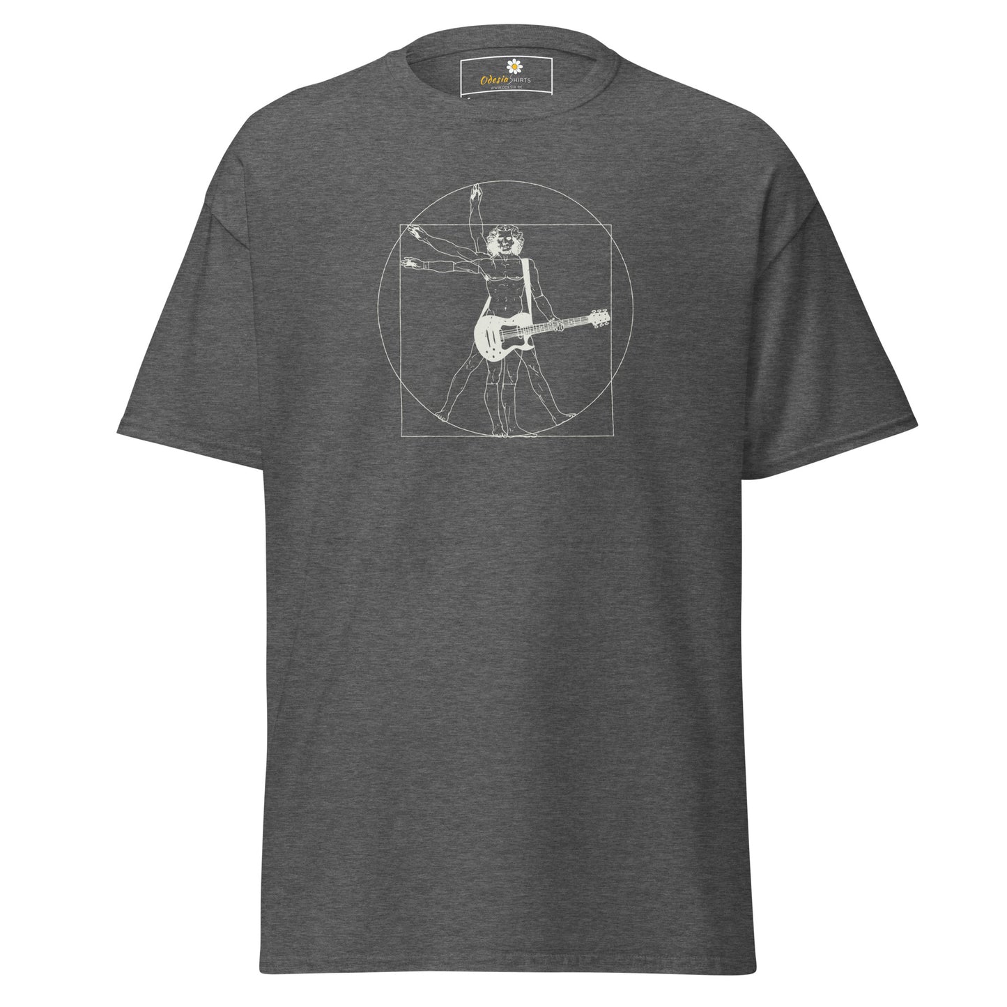 Unisex classic t-shirt - MUSIC LEONARDO DA VINCI GUITAR MAN - REGULAR